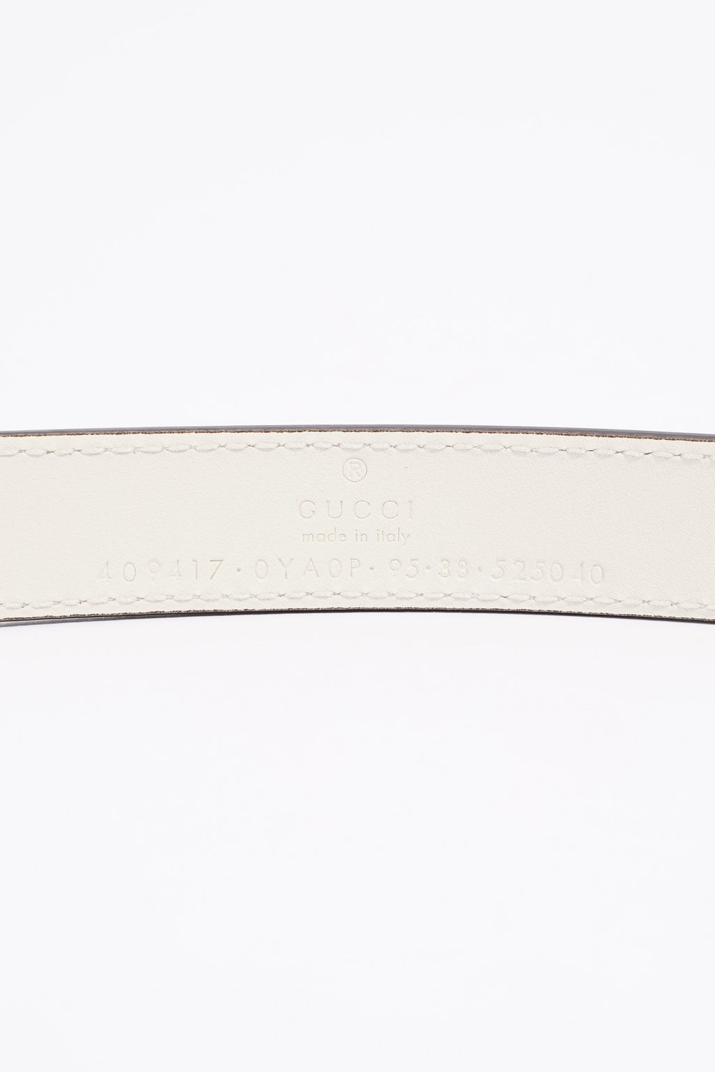 Gucci Marmont Belt White Leather 95cm
