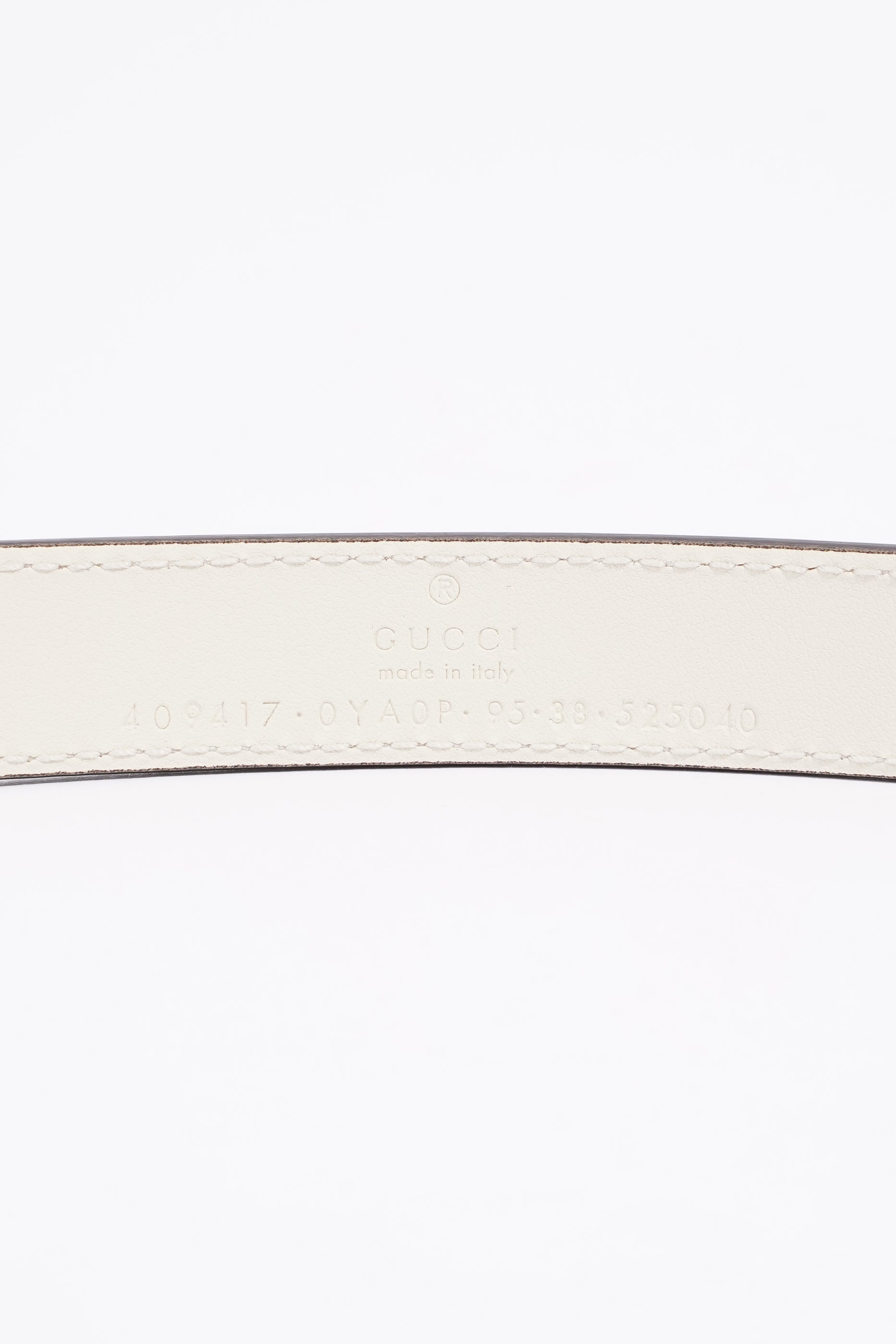 Gucci Marmont Belt White Leather 95cm