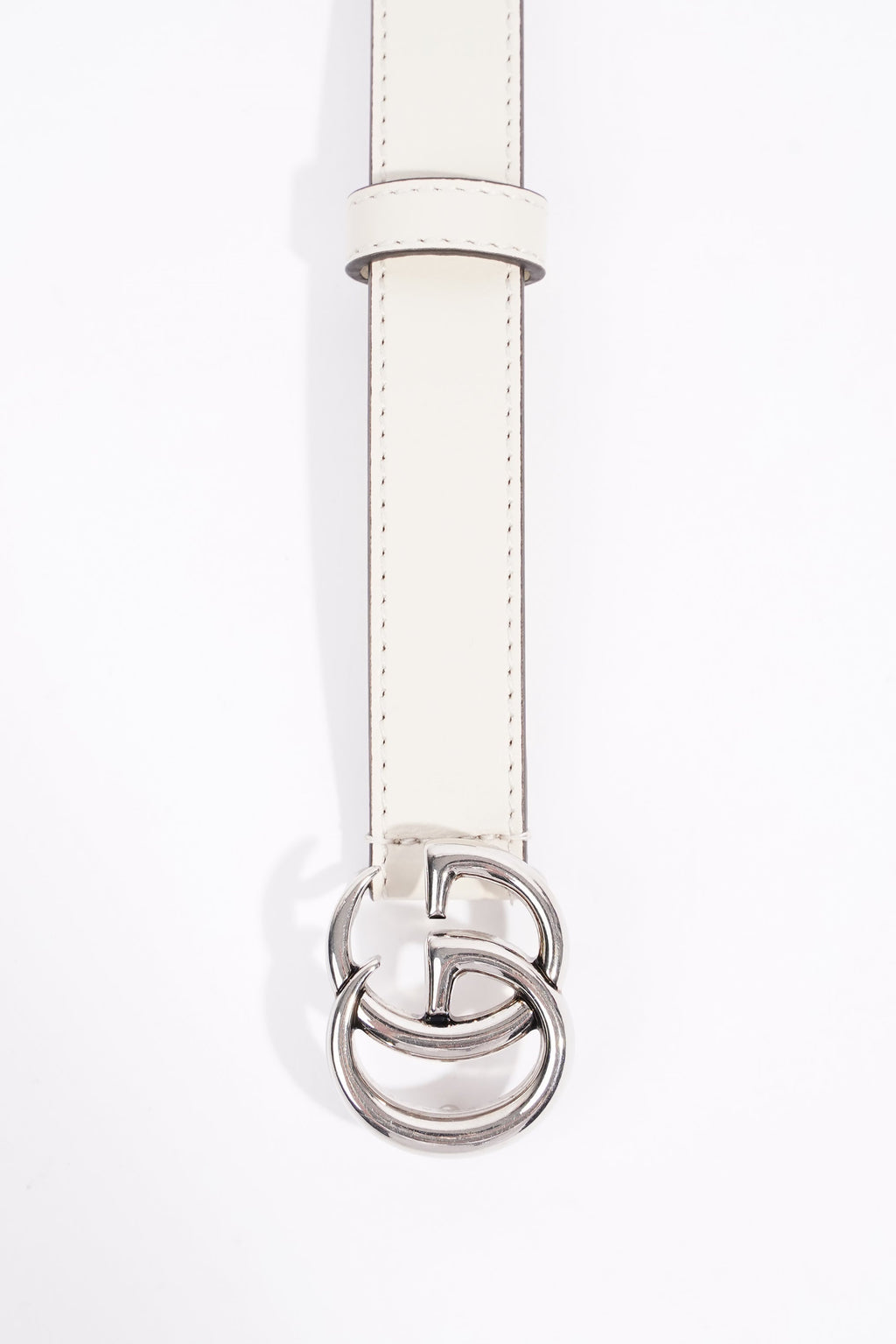Gucci Marmont Belt White Leather 95cm