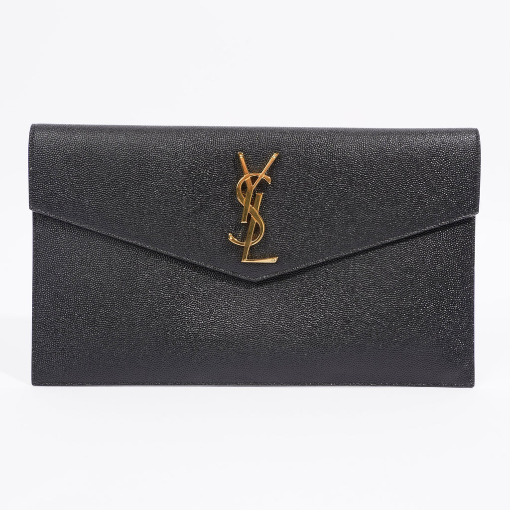 Saint Laurent Uptown Clutch Black Leather