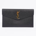 Saint Laurent Uptown Clutch Black Leather