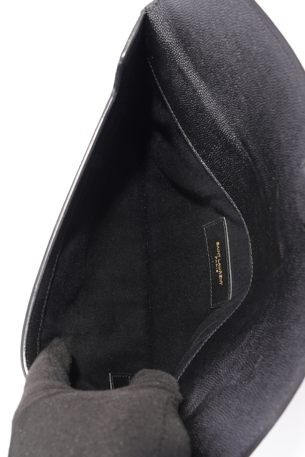 Saint Laurent Uptown Clutch Black Leather