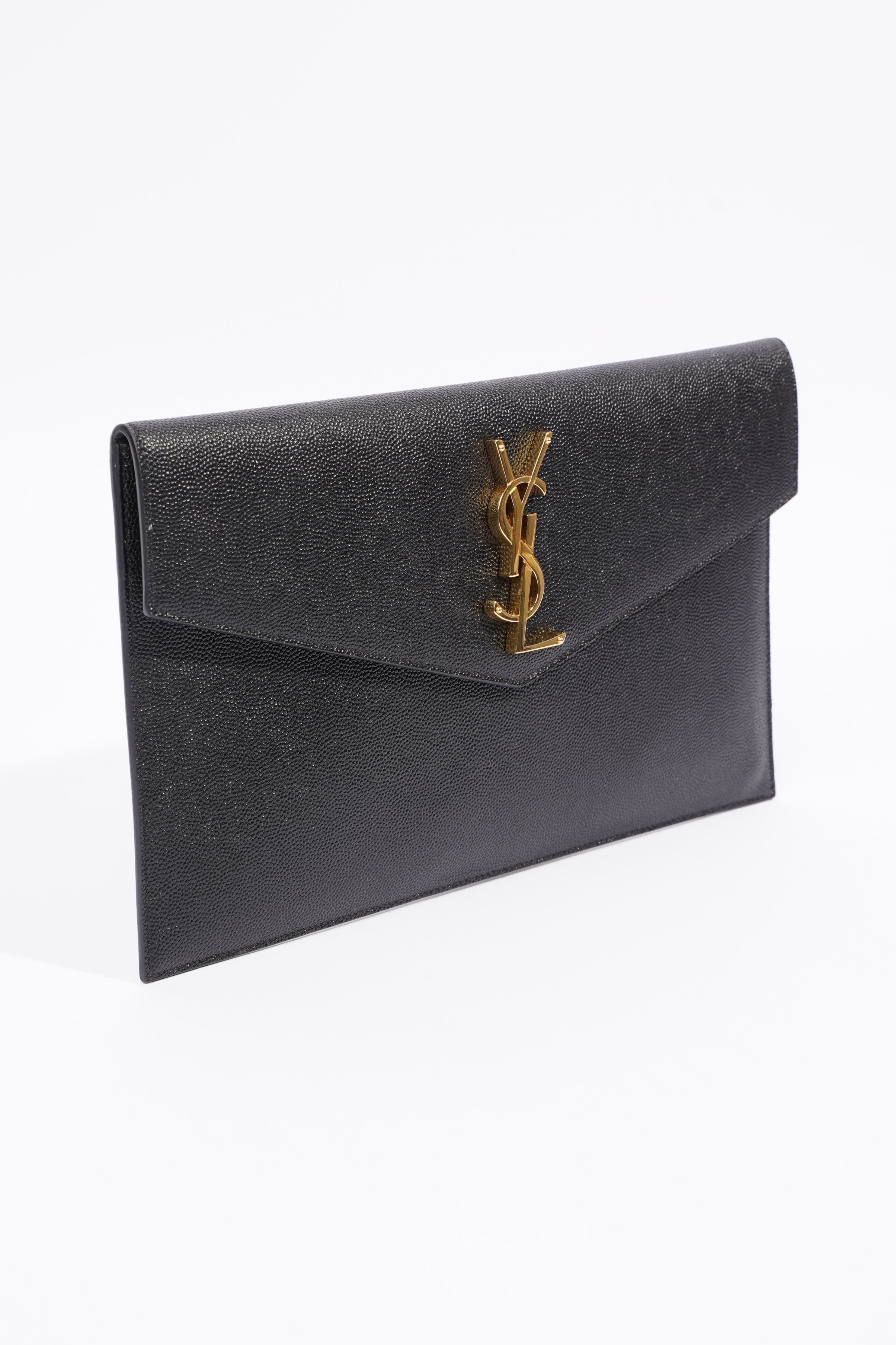 Saint Laurent Uptown Clutch Black Leather