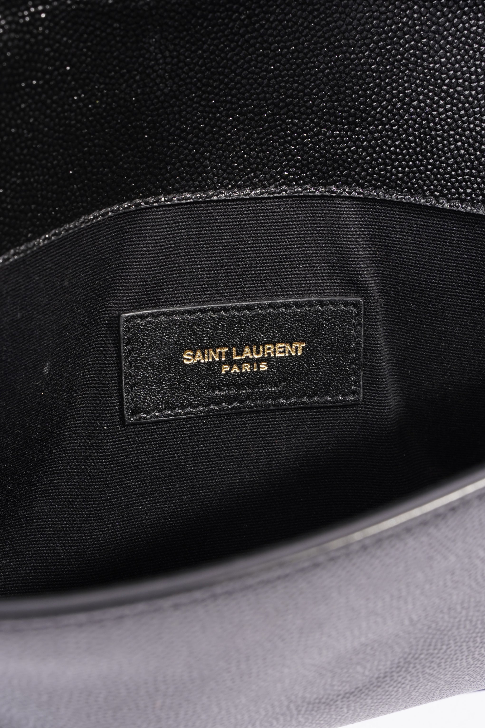Saint Laurent Uptown Clutch Black Leather
