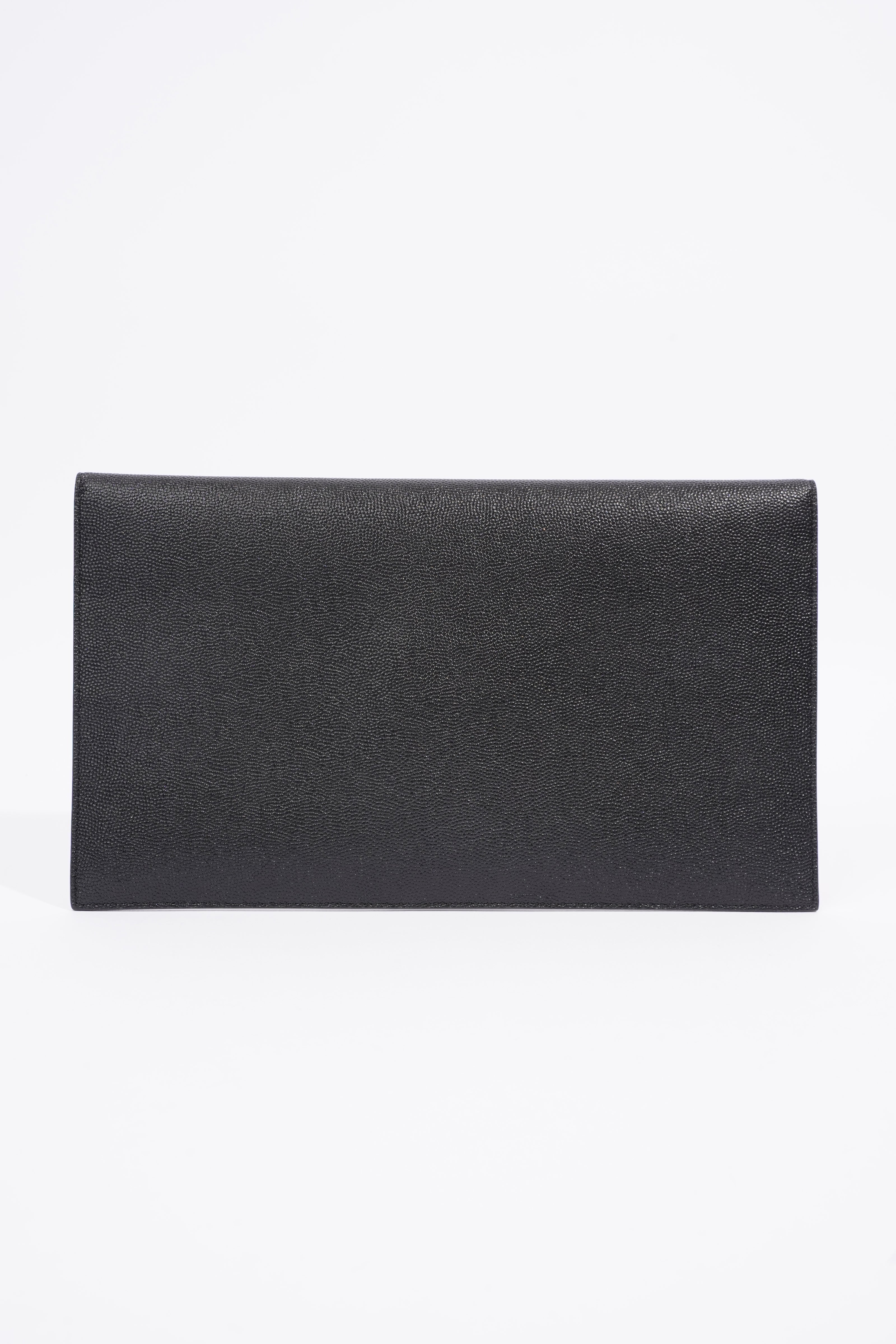 Saint Laurent Uptown Clutch Black Leather