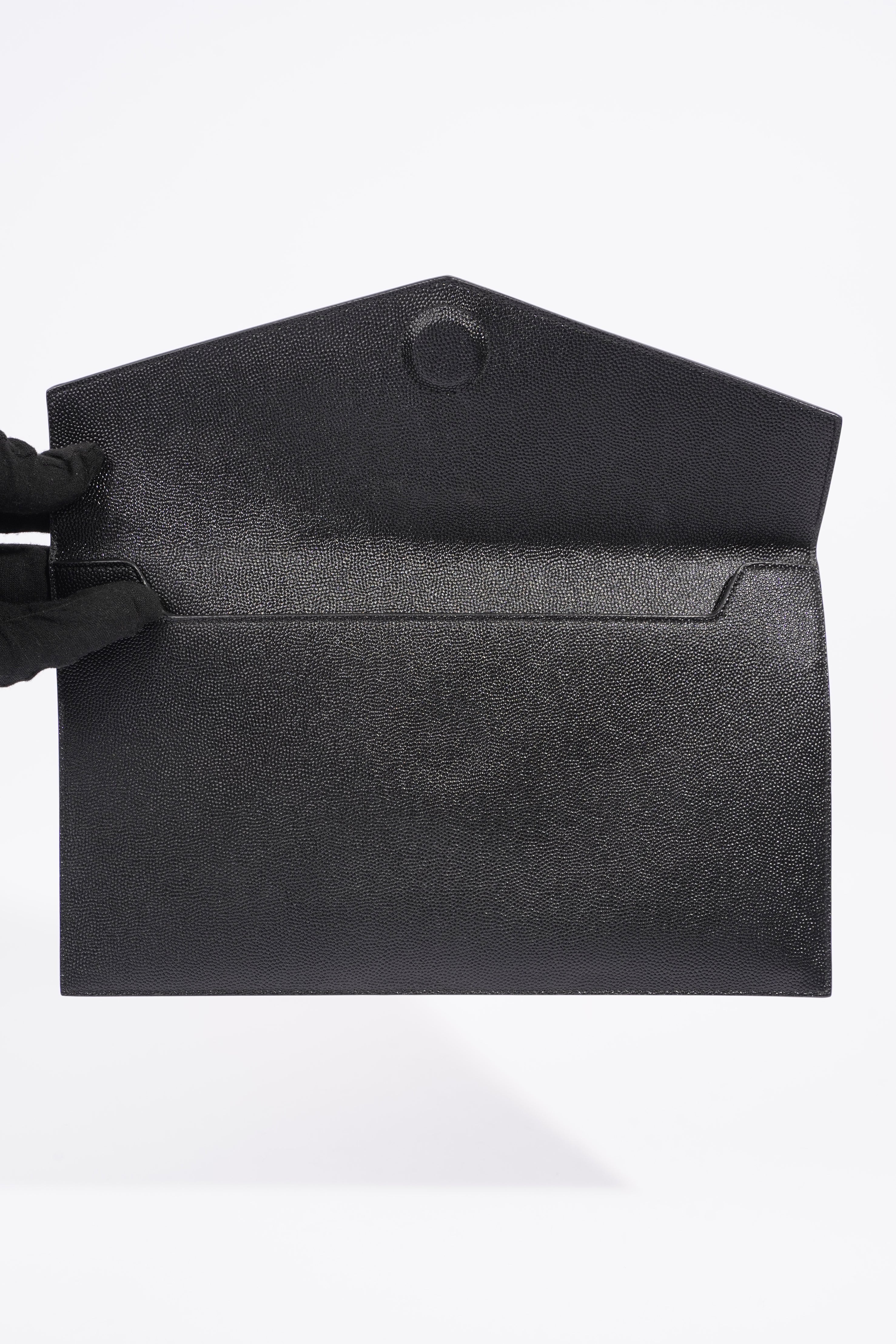 Saint Laurent Uptown Clutch Black Leather
