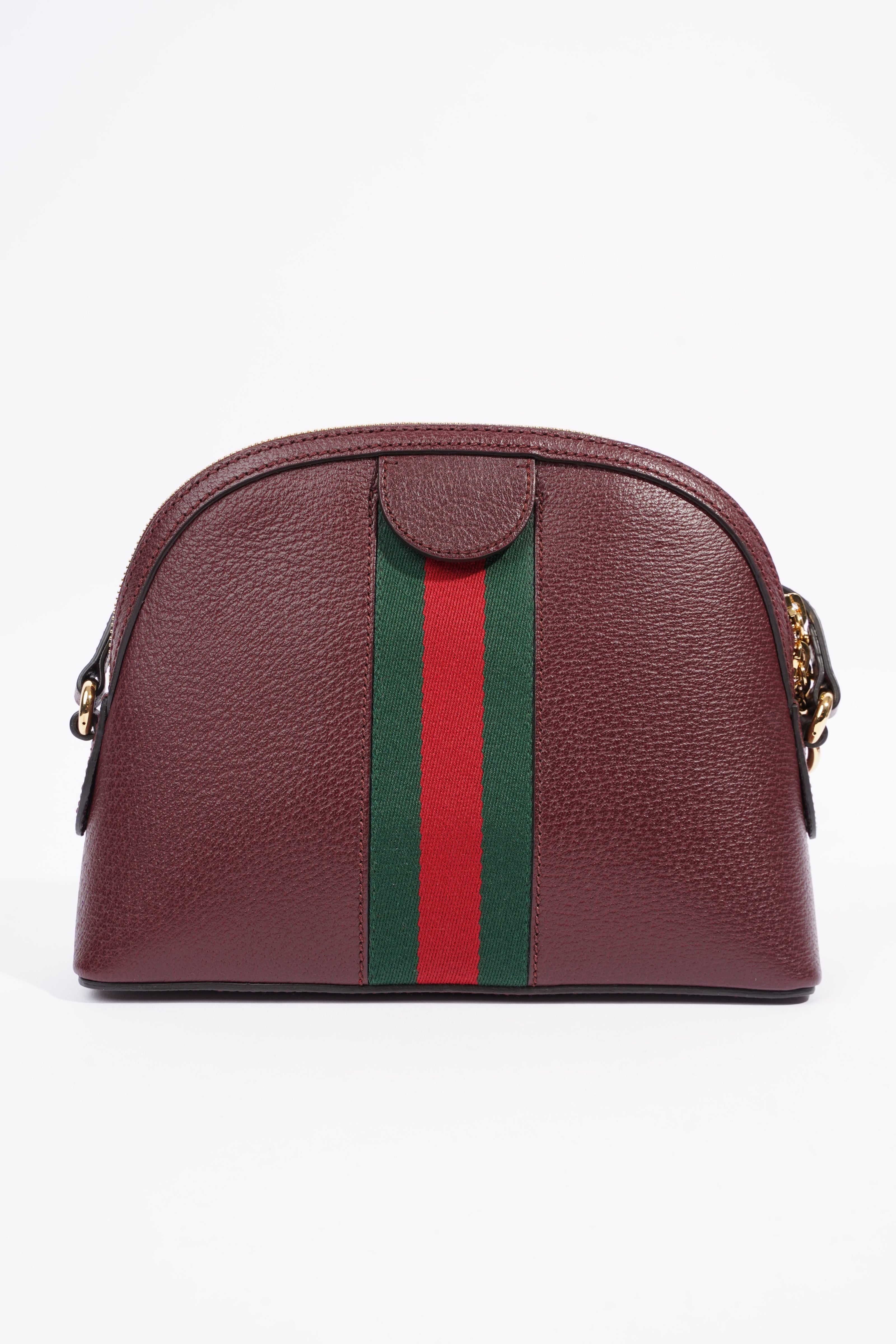 Gucci Ophidia GG Shoulder Bag Wine / Green / Red Leather