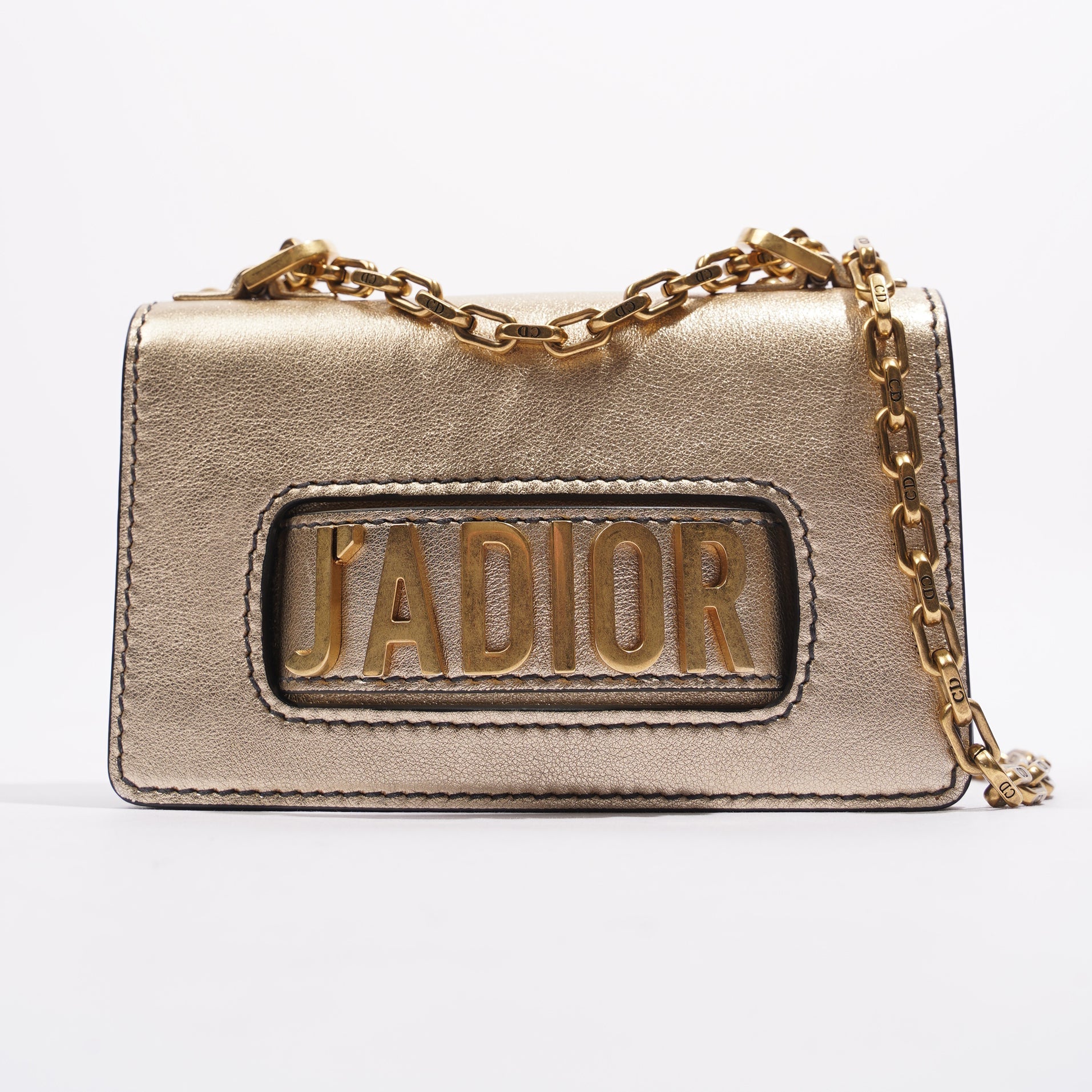 Christian Dior J'Adior Chain Flap Bag Golden Leather