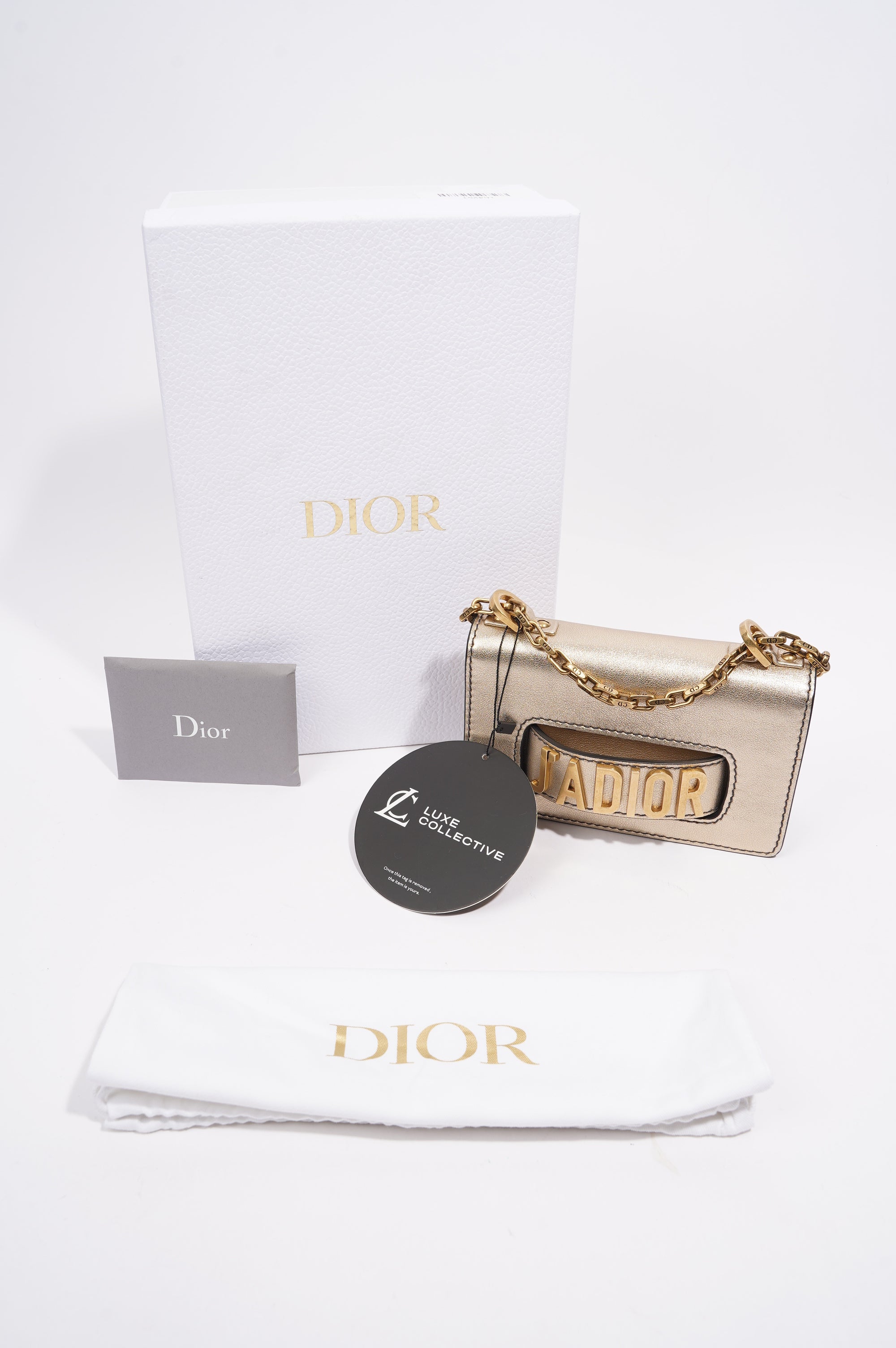 Christian Dior J'Adior Chain Flap Bag Golden Leather