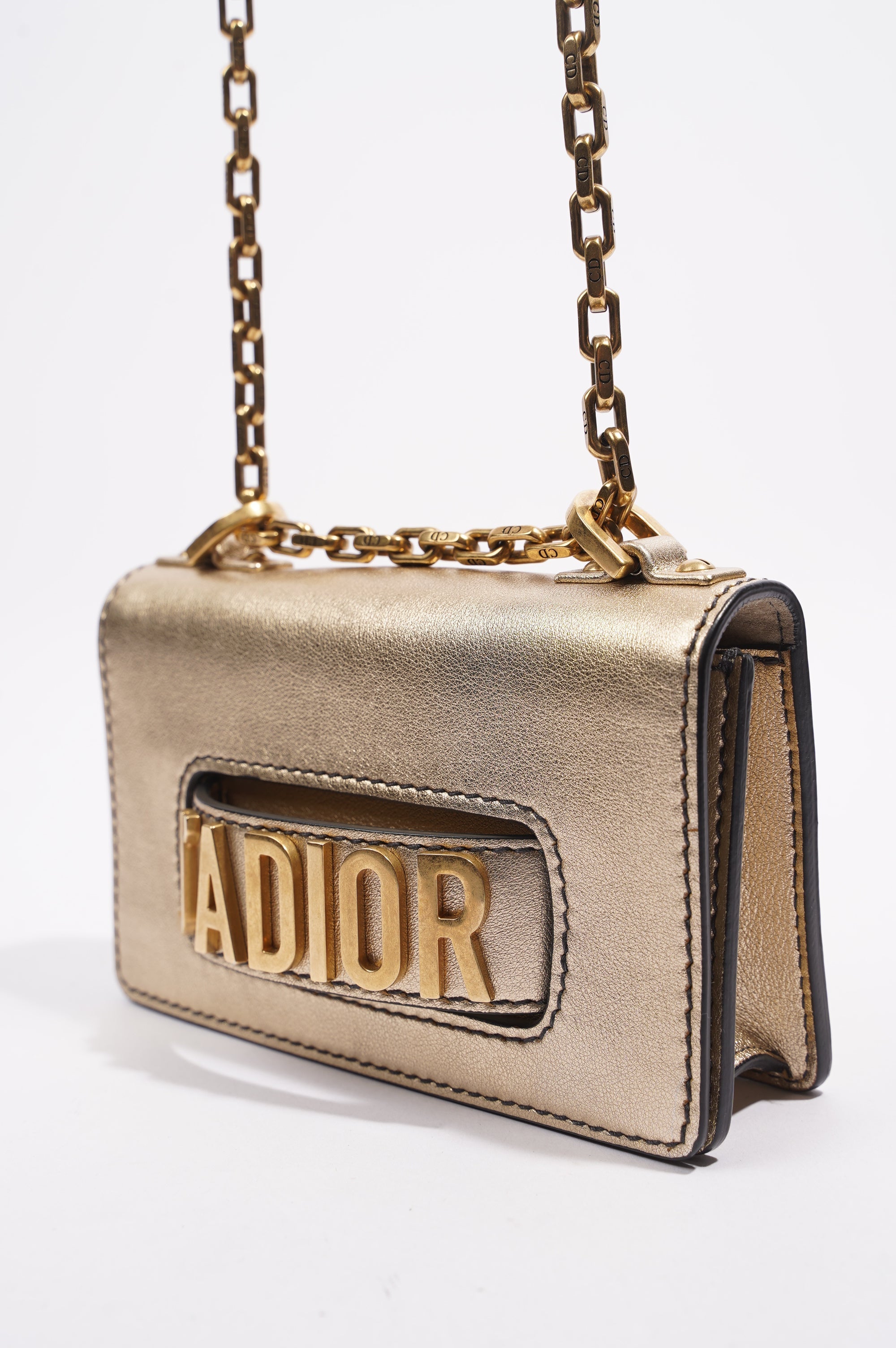 Christian Dior J'Adior Chain Flap Bag Golden Leather