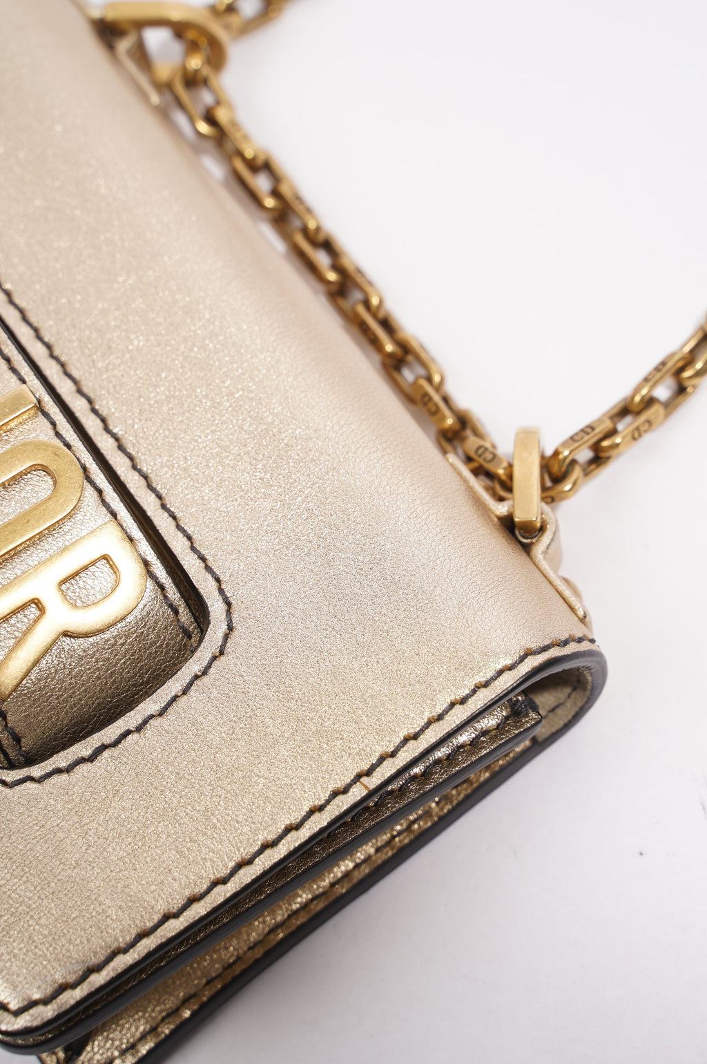 Christian Dior J'Adior Chain Flap Bag Golden Leather