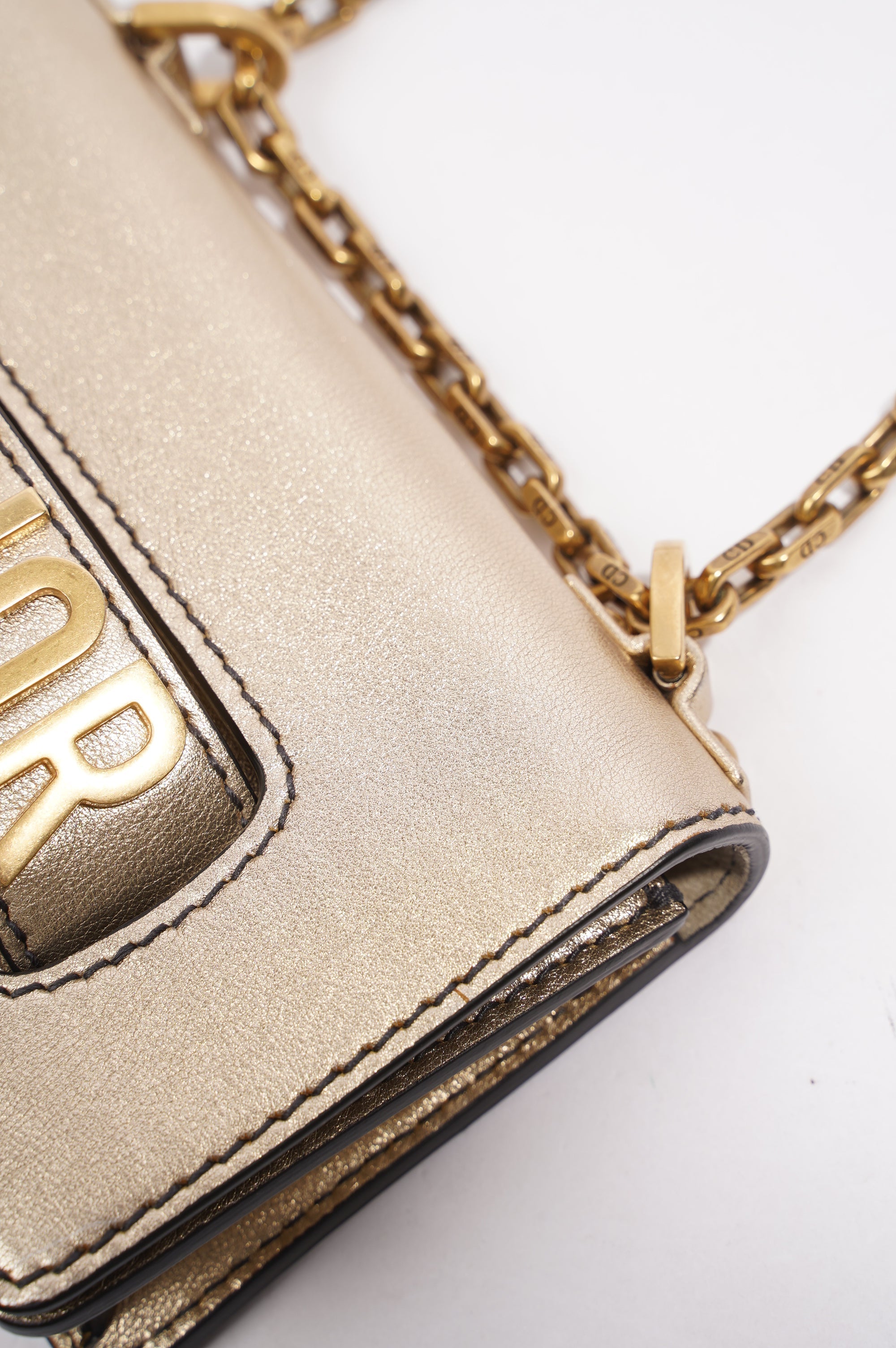 Christian Dior J'Adior Chain Flap Bag Golden Leather