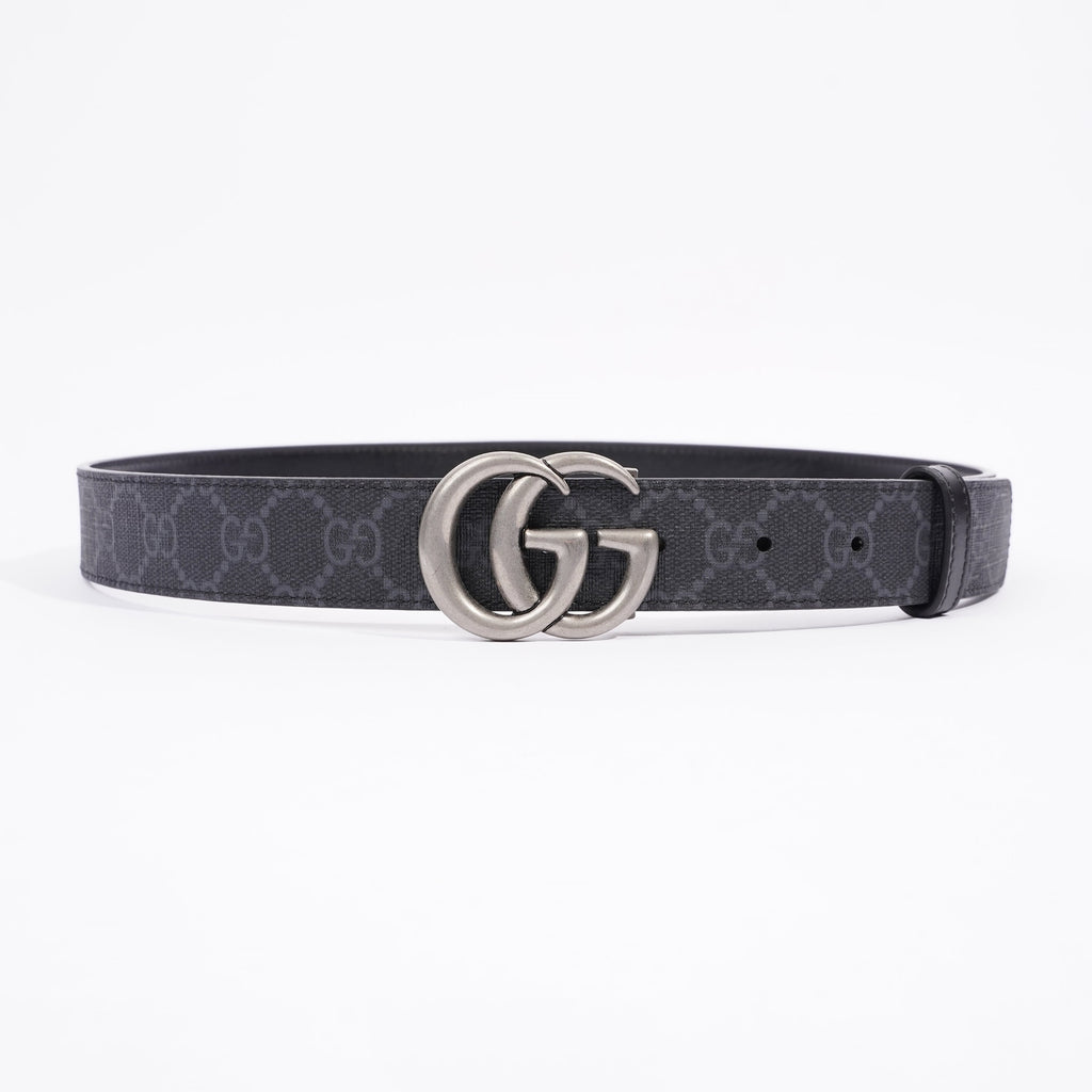Gucci GG Marmont Reversible Belt Black GG Supreme Canvas 85cm 34"
