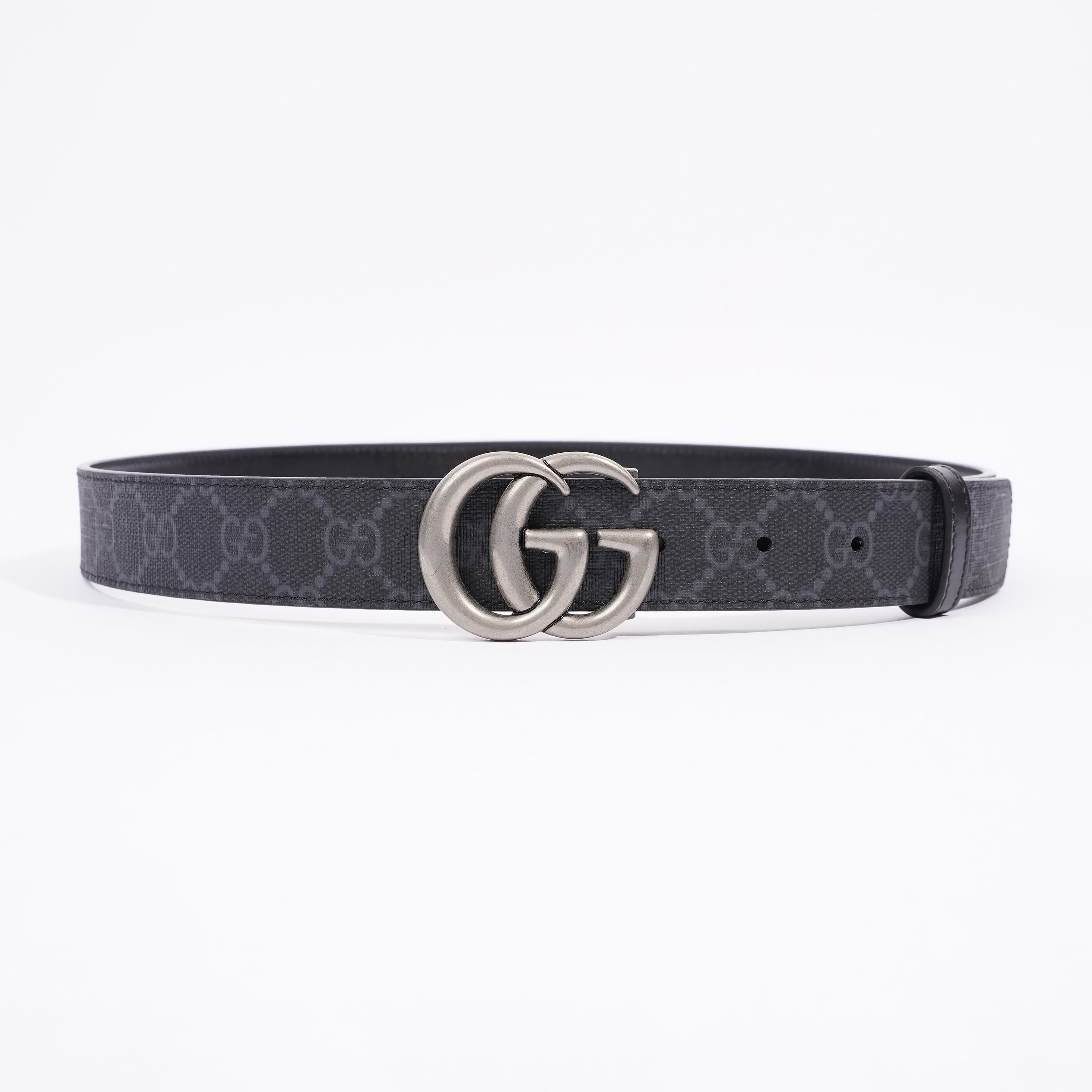 Gucci GG Marmont Reversible Belt Black GG Supreme Canvas 85cm 34"