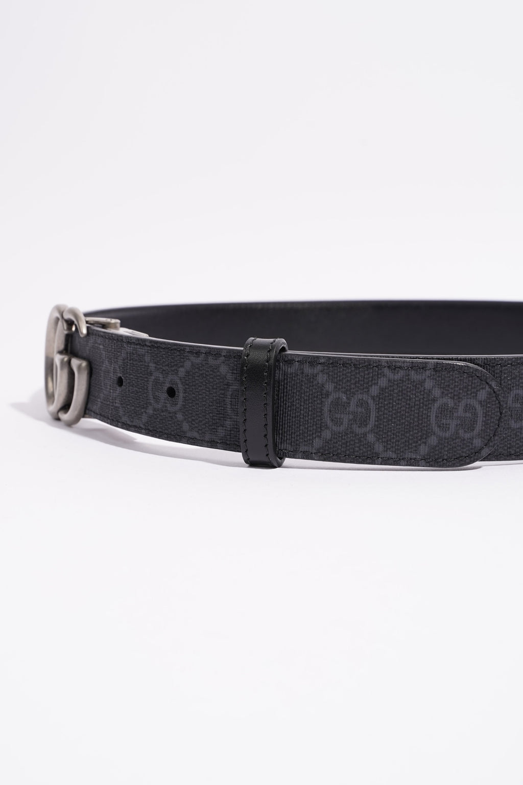 Gucci GG Marmont Reversible Belt Black GG Supreme Canvas 85cm 34"