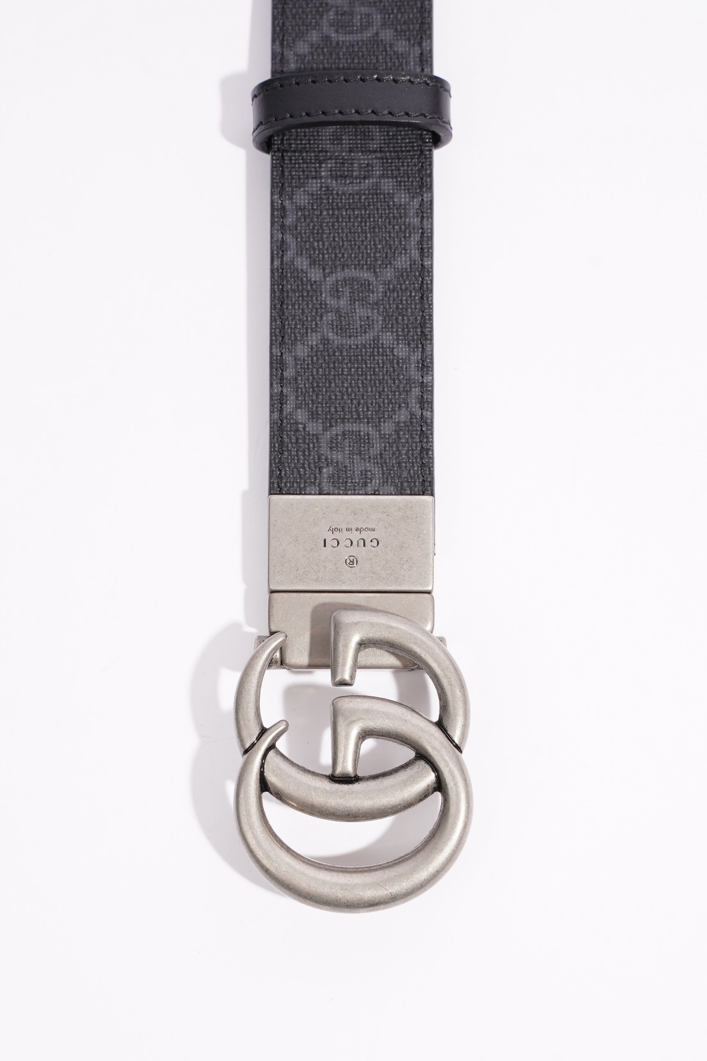Gucci GG Marmont Reversible Belt Black GG Supreme Canvas 85cm 34"