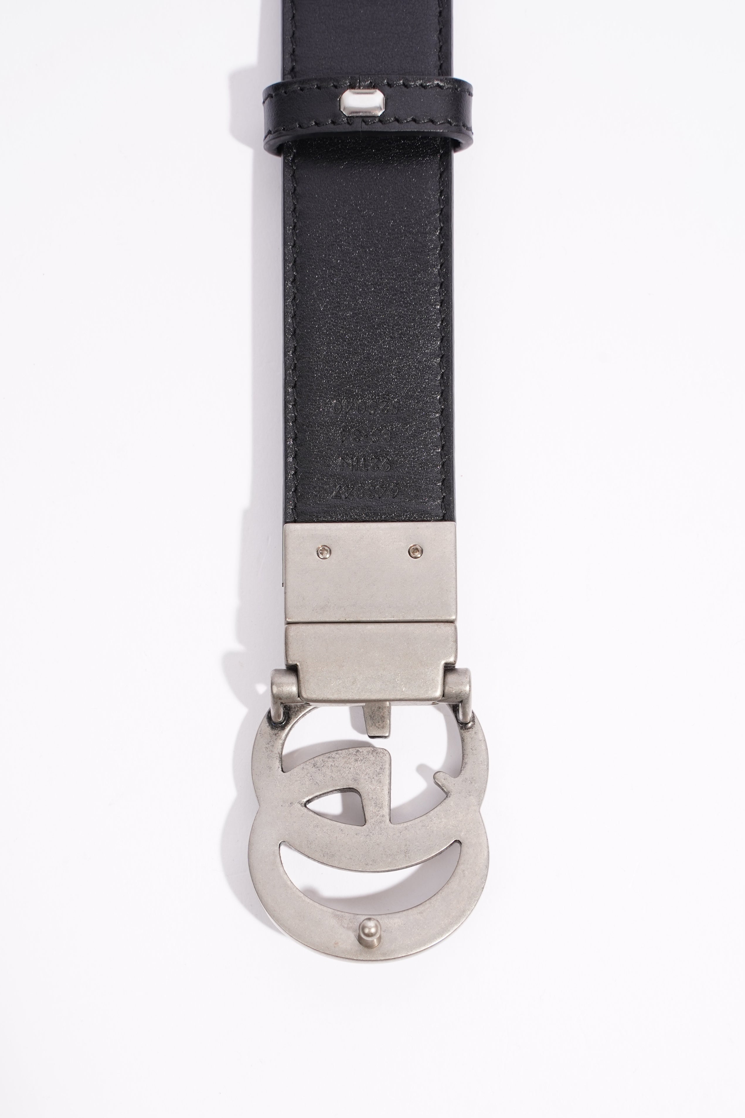 Gucci GG Marmont Reversible Belt Black GG Supreme Canvas 85cm 34"
