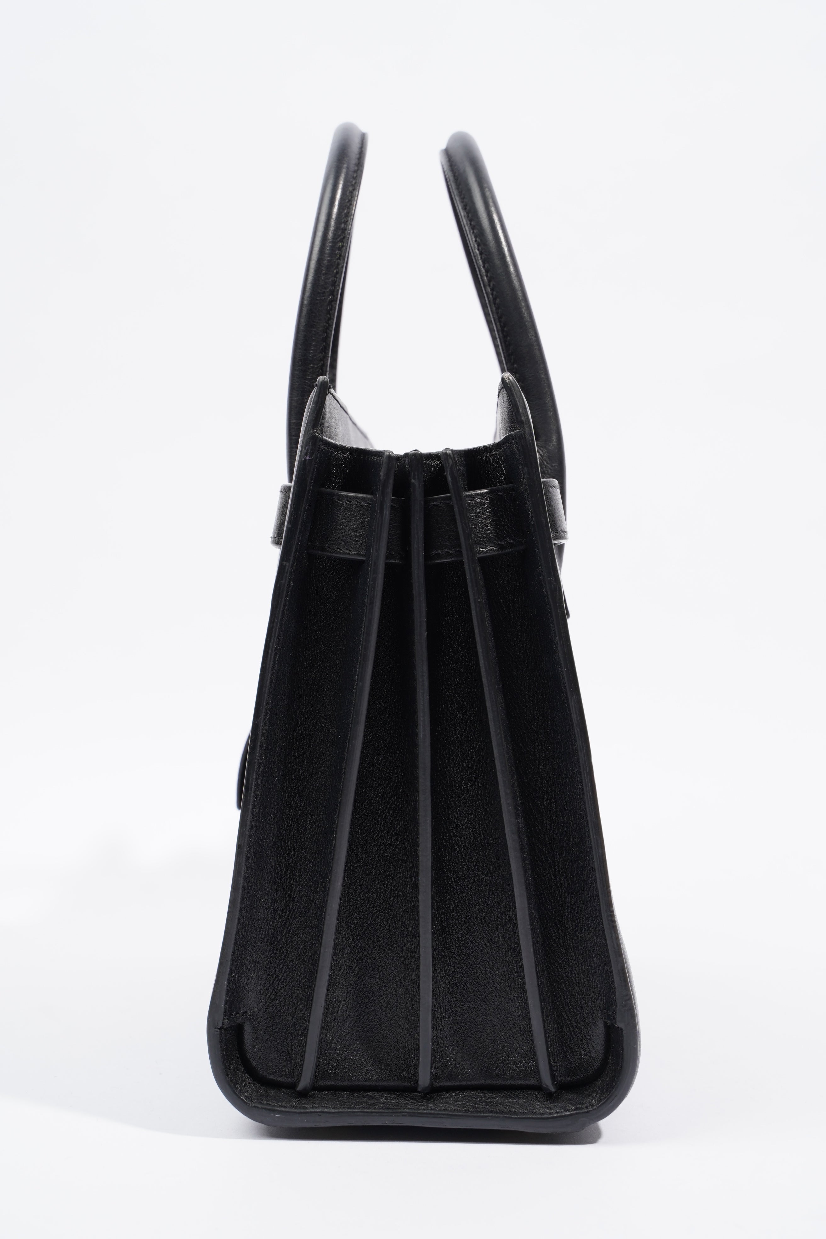 Saint Laurent Sac De Jour Black Calfskin Leather Baby