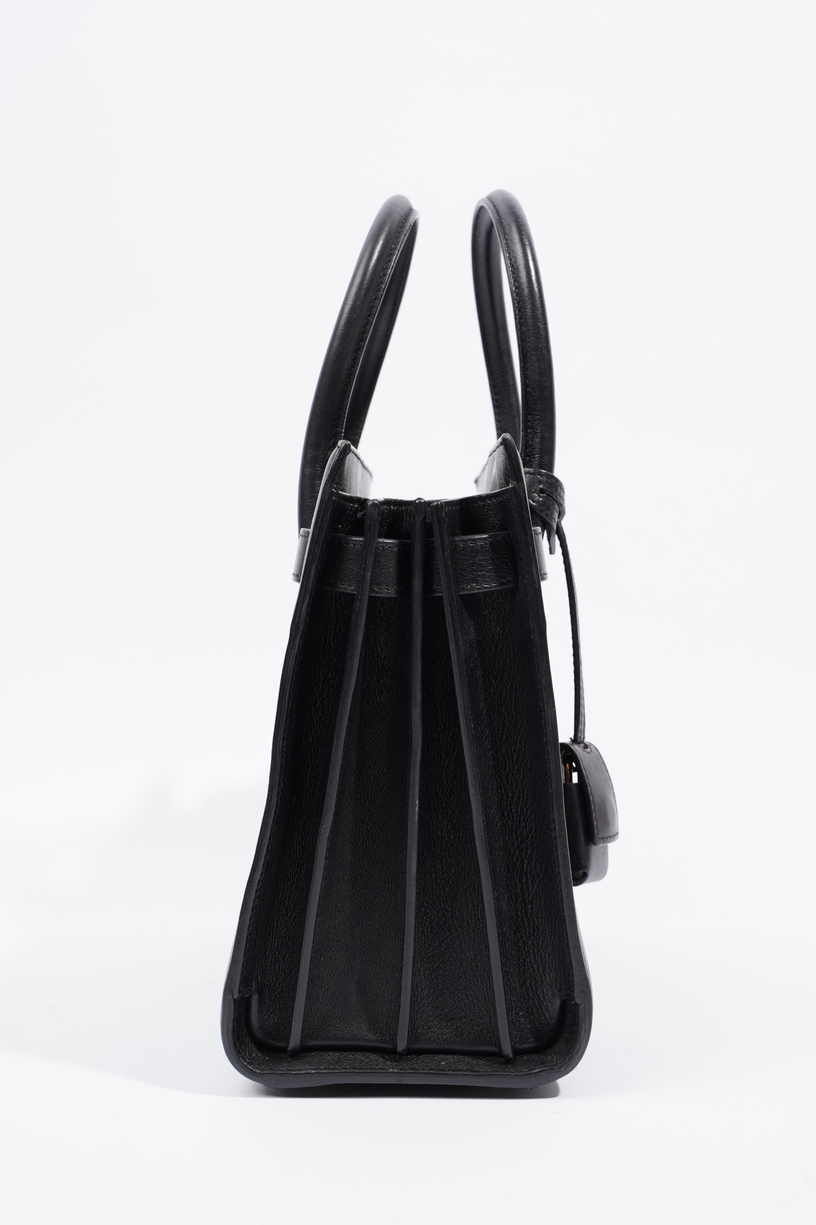 Saint Laurent Sac De Jour Black Calfskin Leather Baby