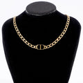 Christian Dior Petite CD Chocker Gold Gold Plated OS