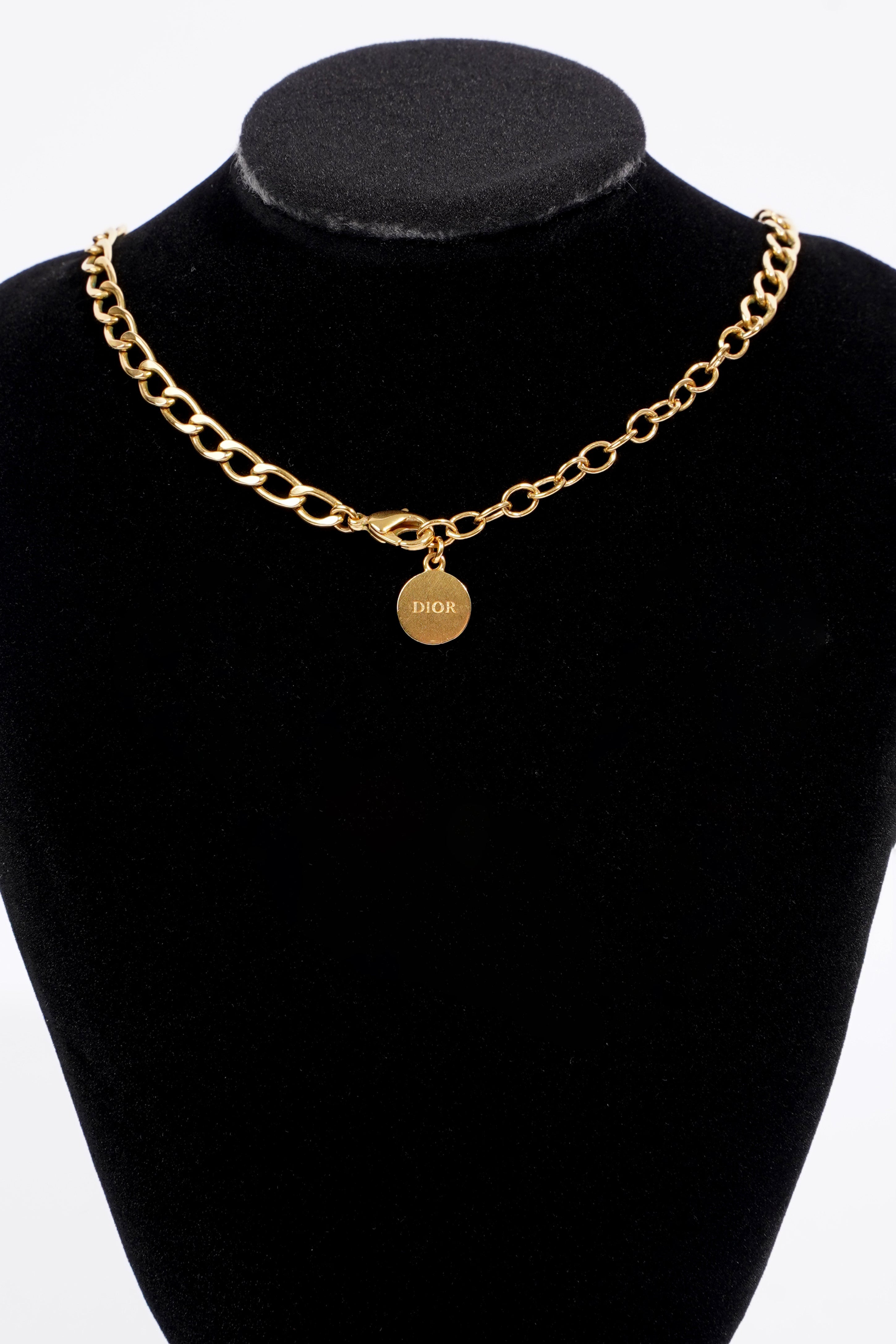 Christian Dior Petite CD Chocker Gold Gold Plated OS