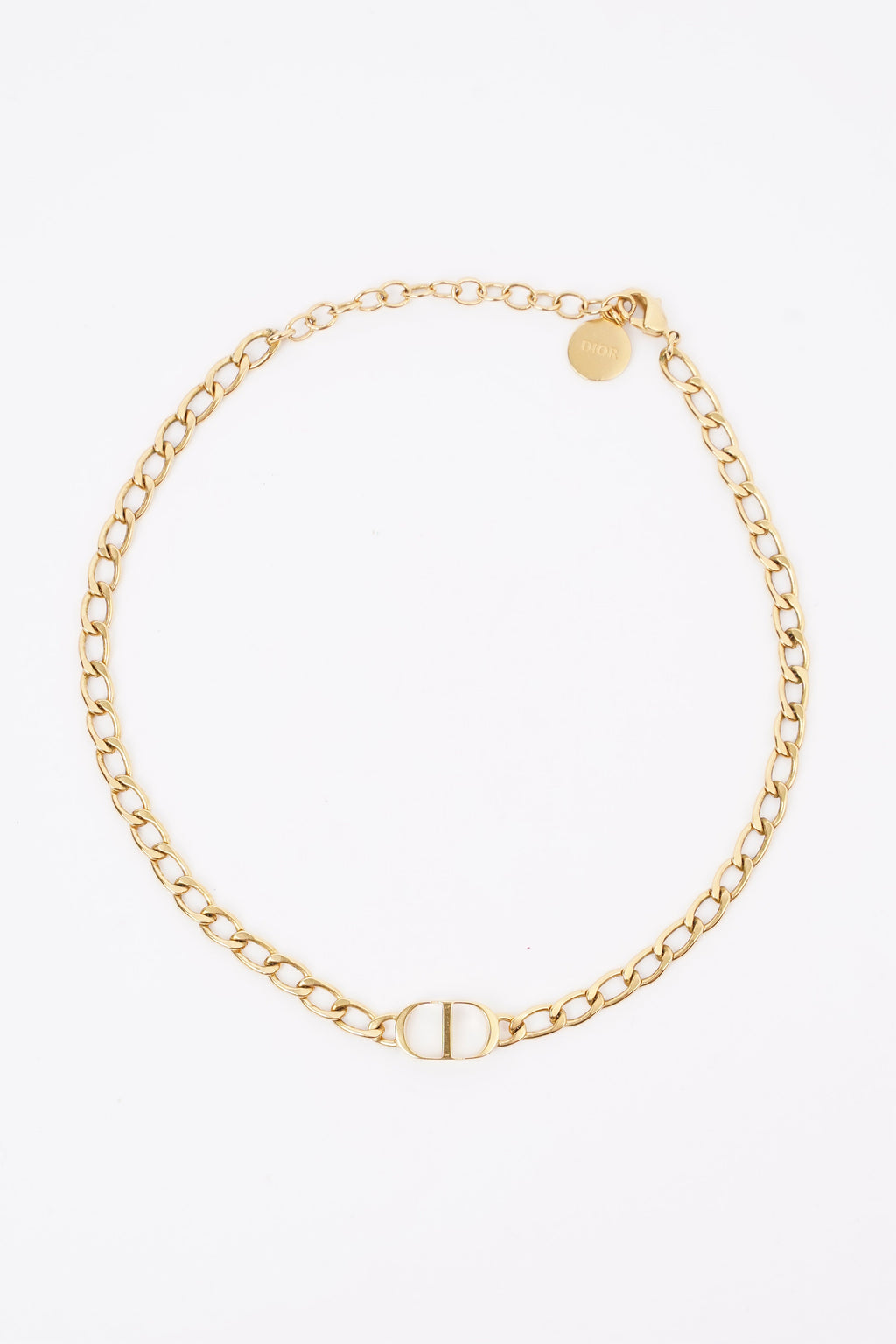 Christian Dior Petite CD Chocker Gold Gold Plated OS