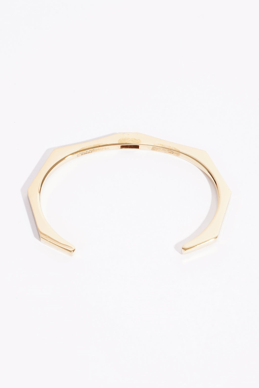 Fendi Baguette Bangle Gold Base Metal Large