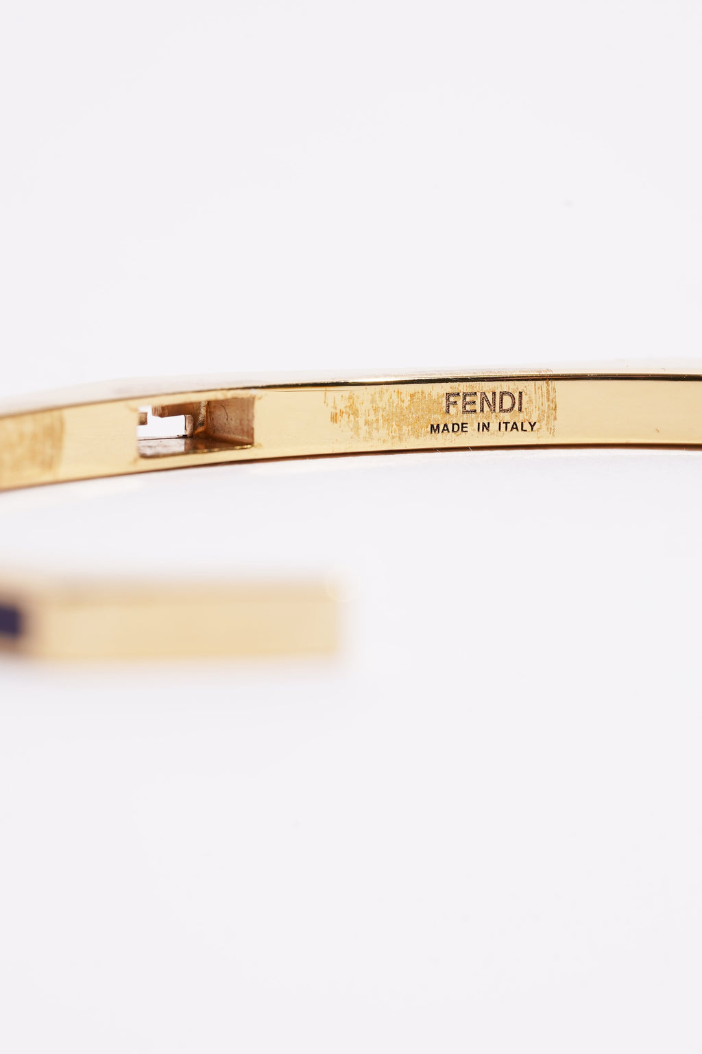 Fendi Baguette Bangle Gold Base Metal Large