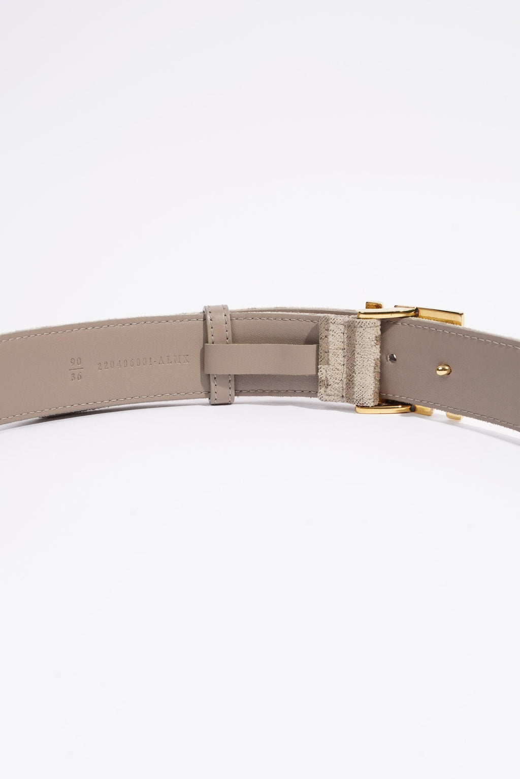 Fendi FF Belt Beige / Grey Canvas 90cm 36"