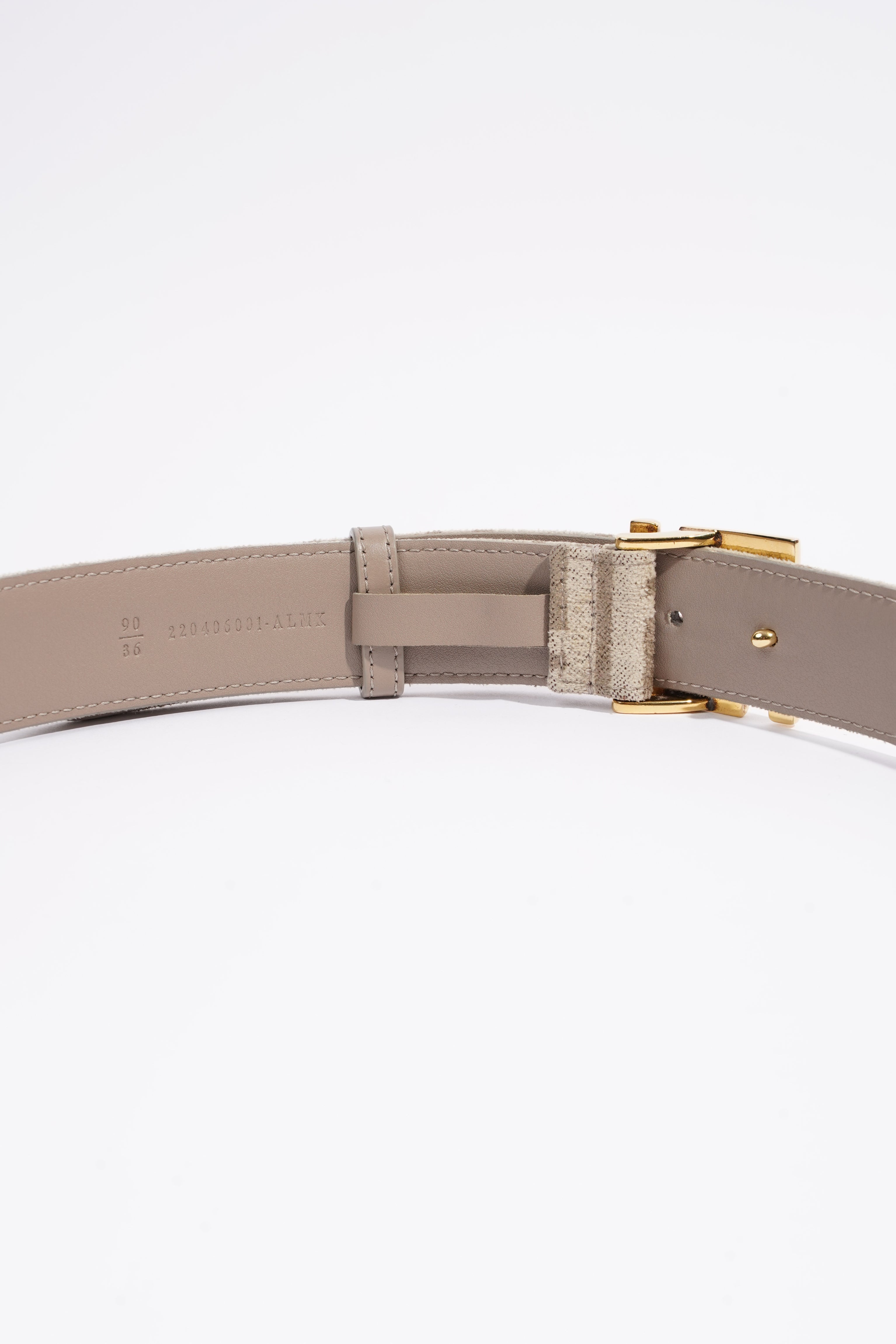 Fendi FF Belt Beige / Grey Canvas 90cm 36"