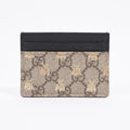 Gucci GG Supreme Bee Card Case Beige / Gold / Black Canvas