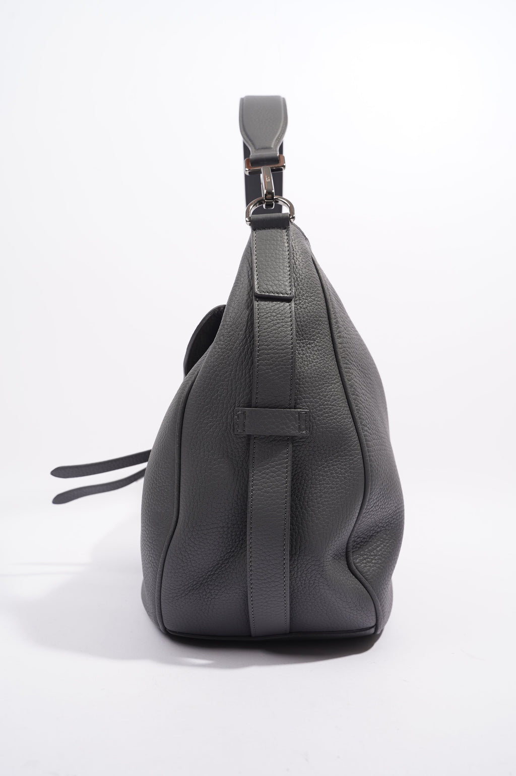 Christian Dior Saddle Bag Grey Calfskin Leather
