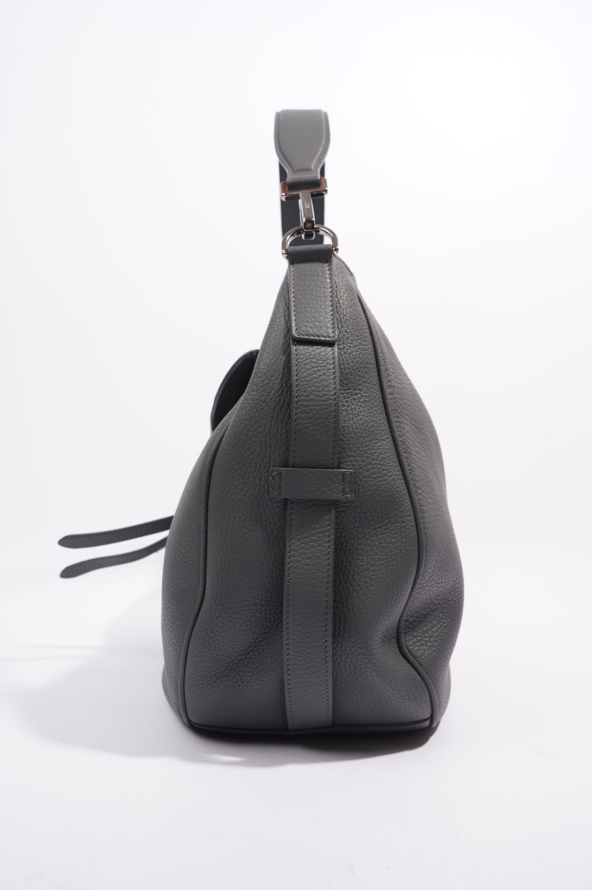 Christian Dior Saddle Bag Grey Calfskin Leather