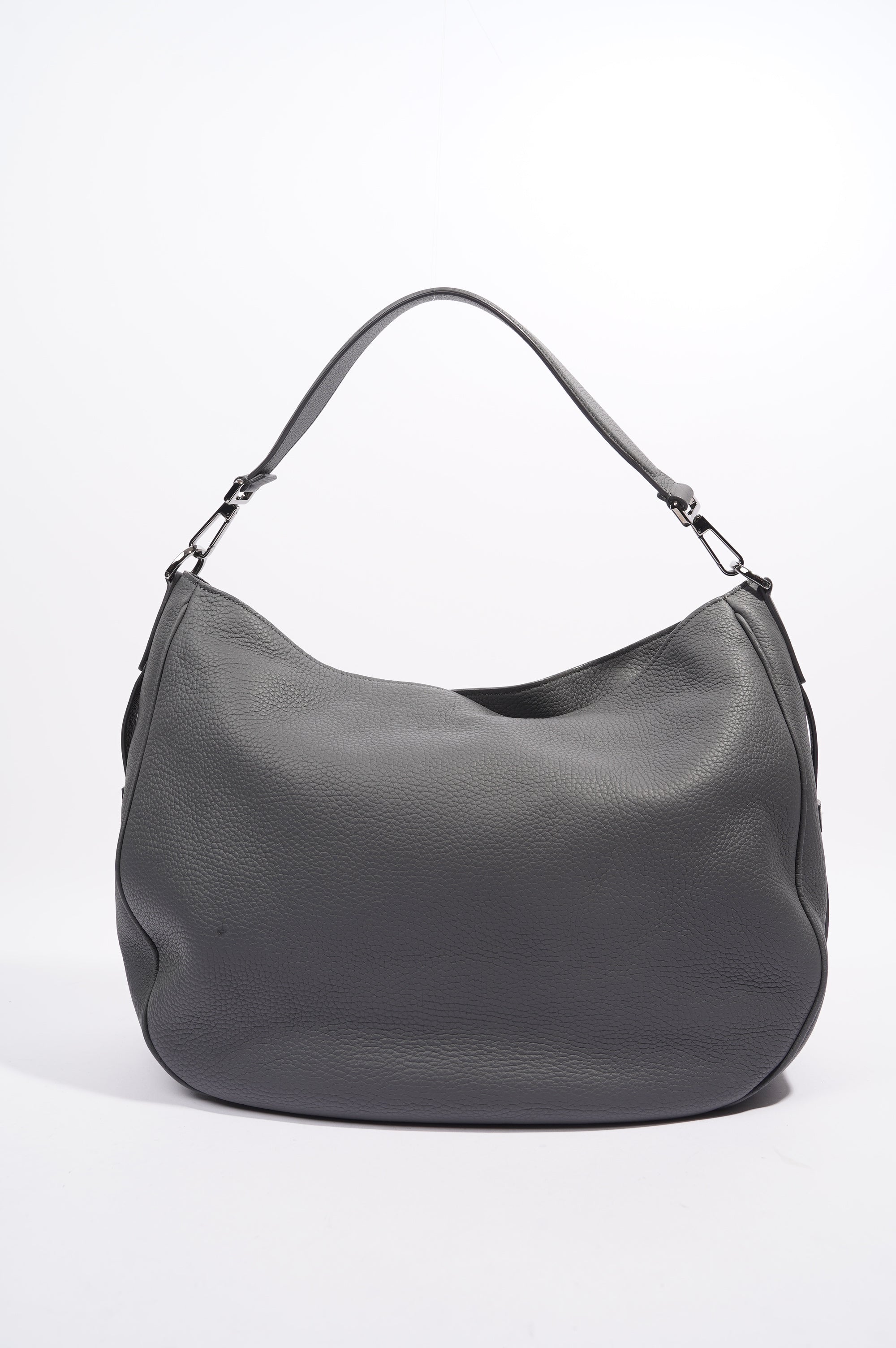 Christian Dior Saddle Bag Grey Calfskin Leather