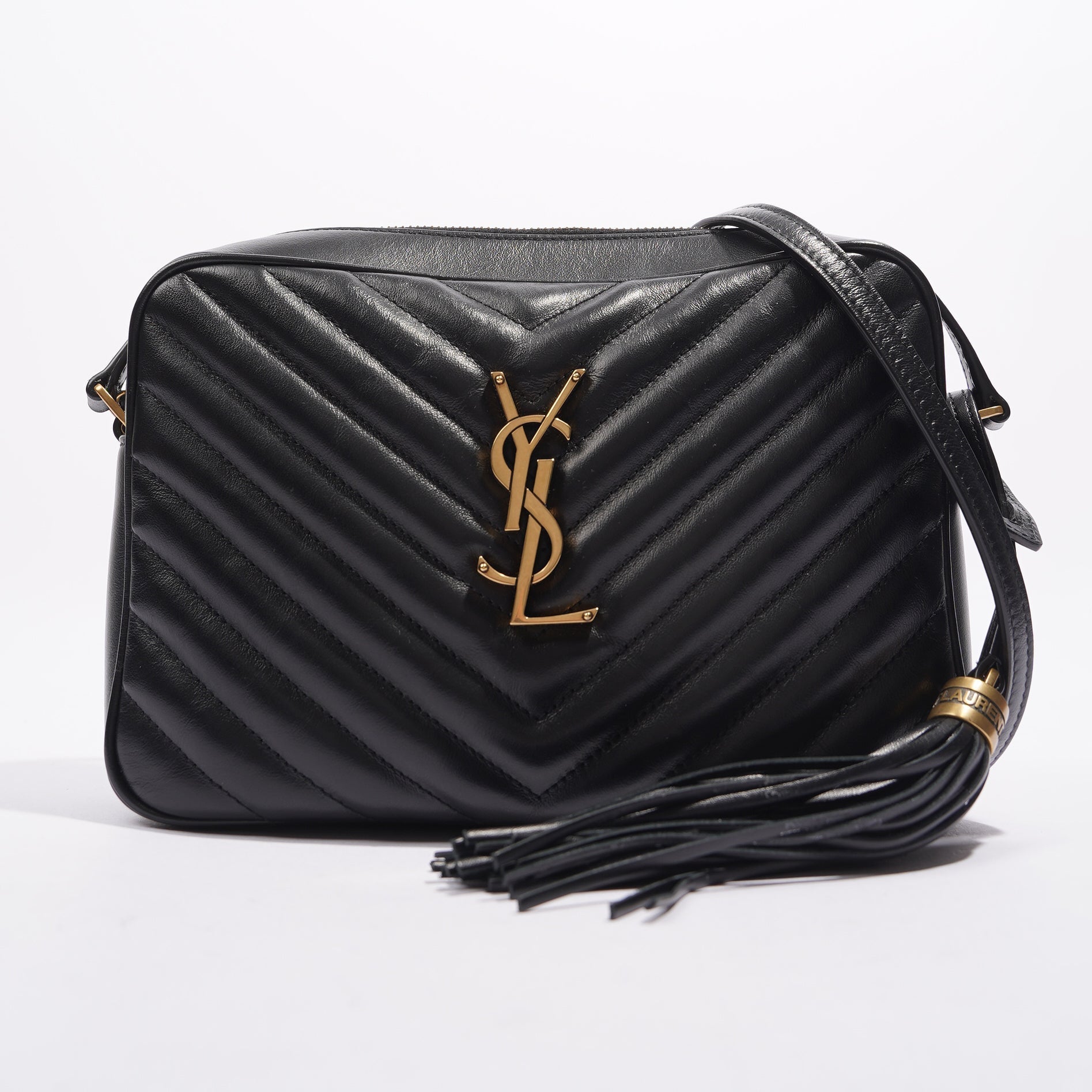 Saint Laurent Lou Bag Black Calfskin Leather