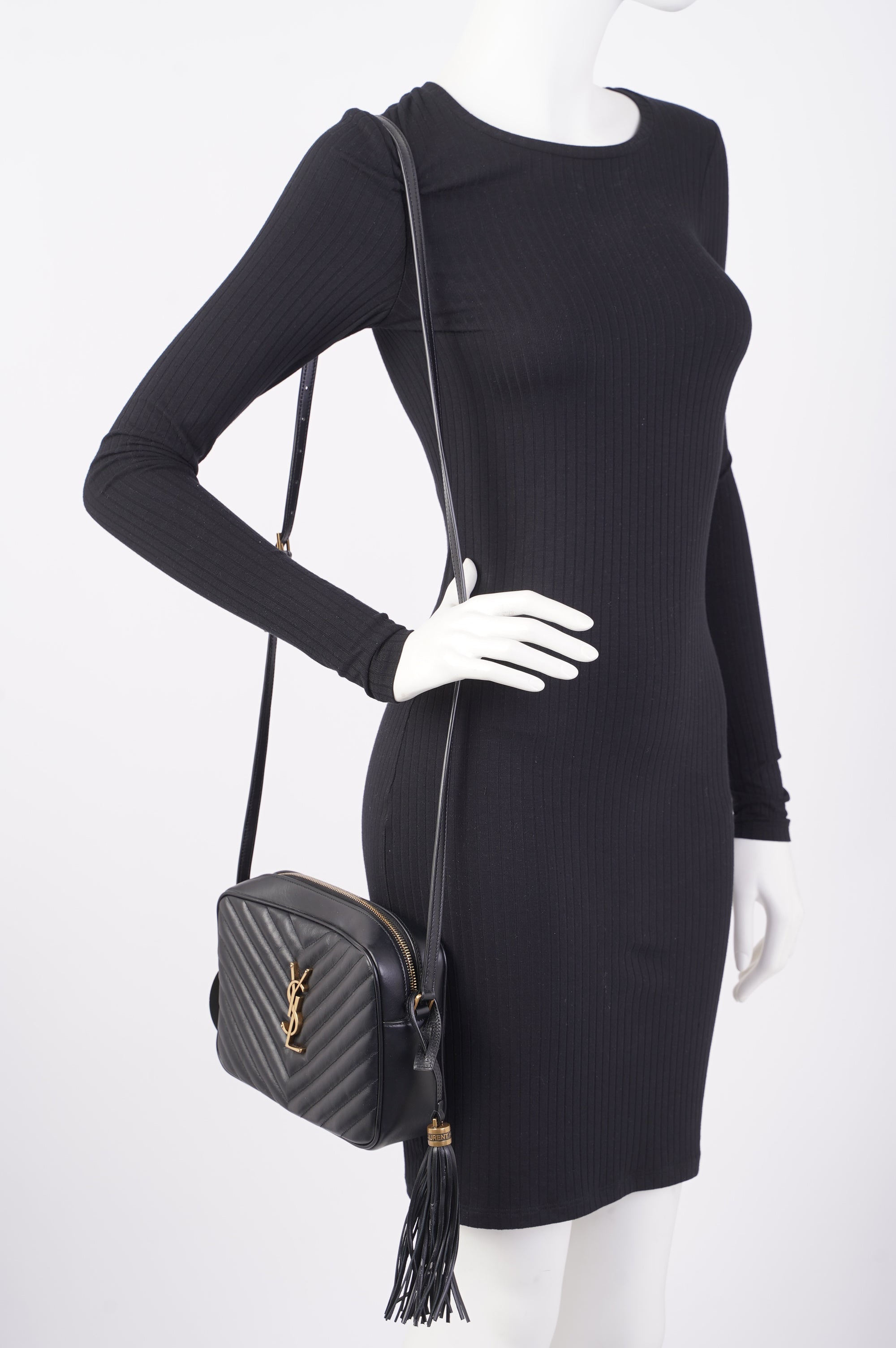 Saint Laurent Lou Bag Black Calfskin Leather