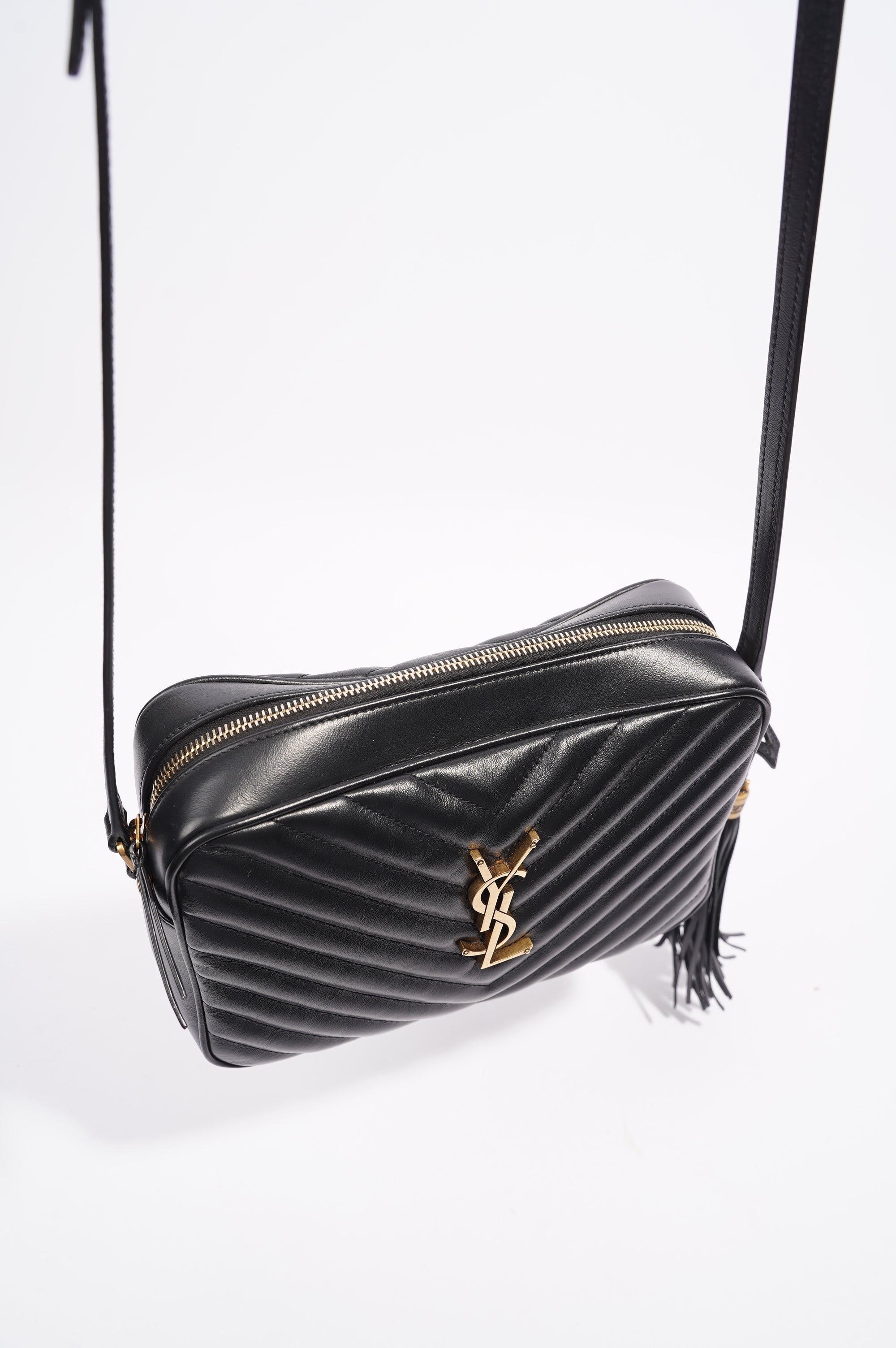 Saint Laurent Lou Bag Black Calfskin Leather