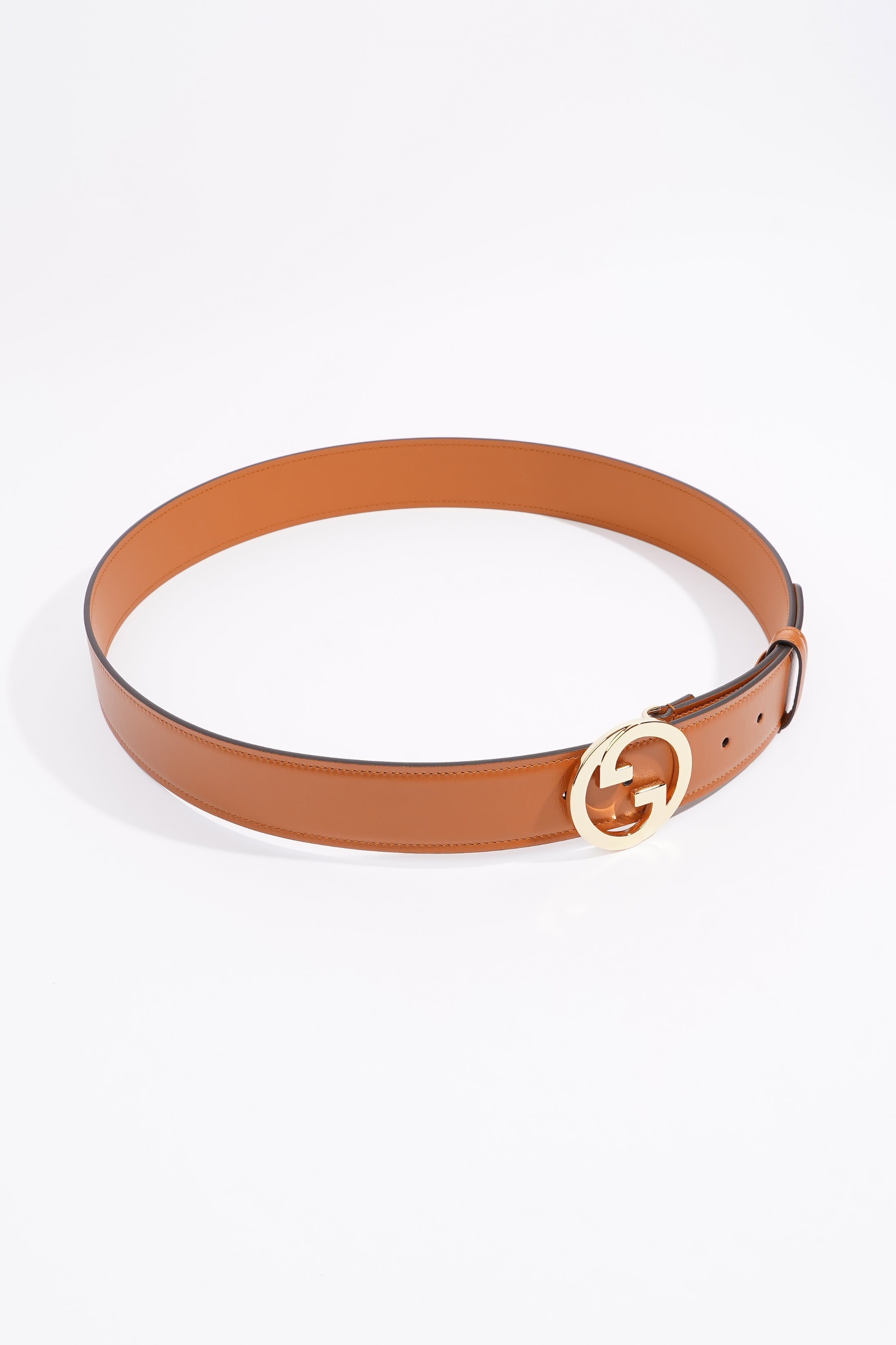 Gucci Interlock GG Belt Tan Leather 100cm