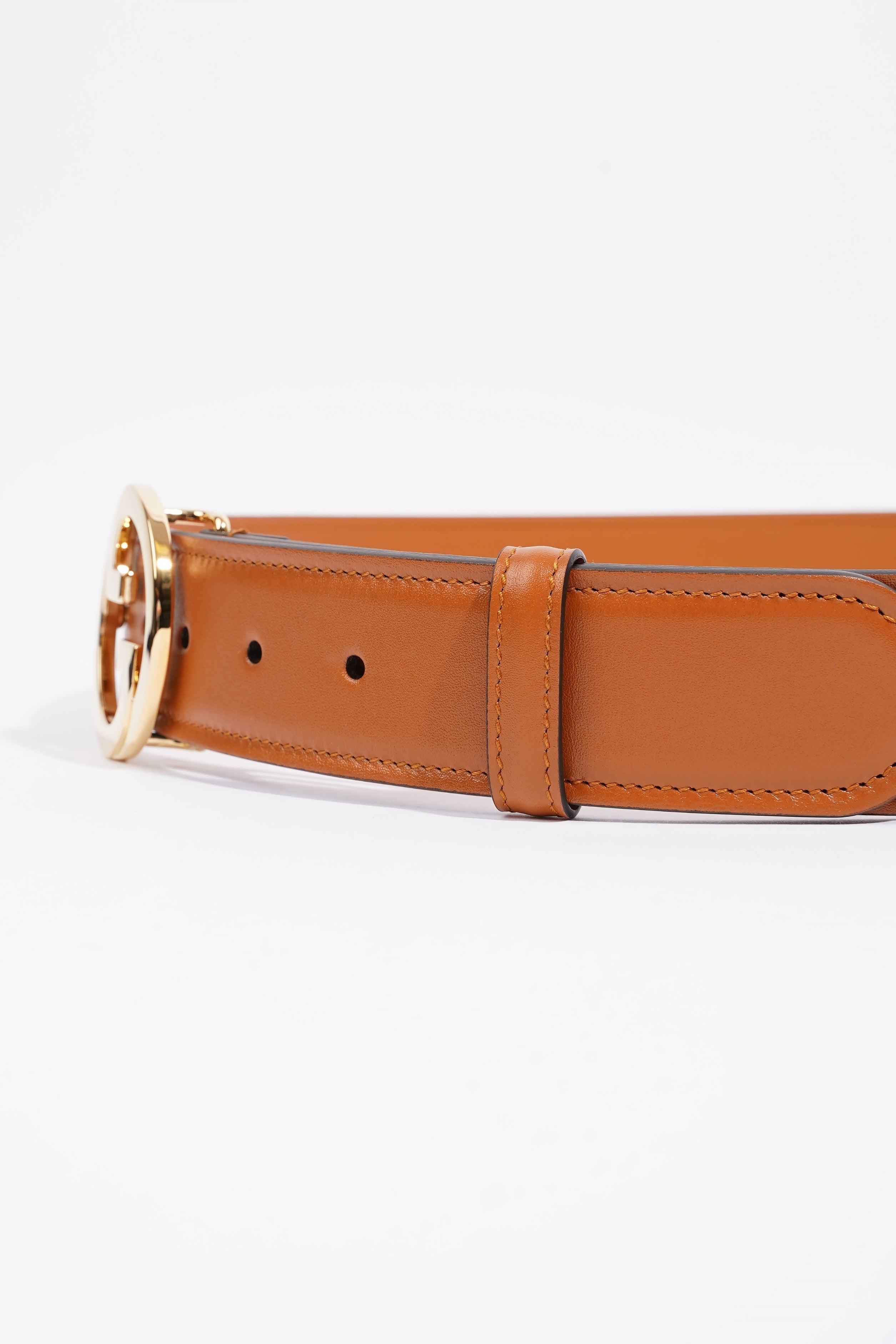Gucci Interlock GG Belt Tan Leather 100cm