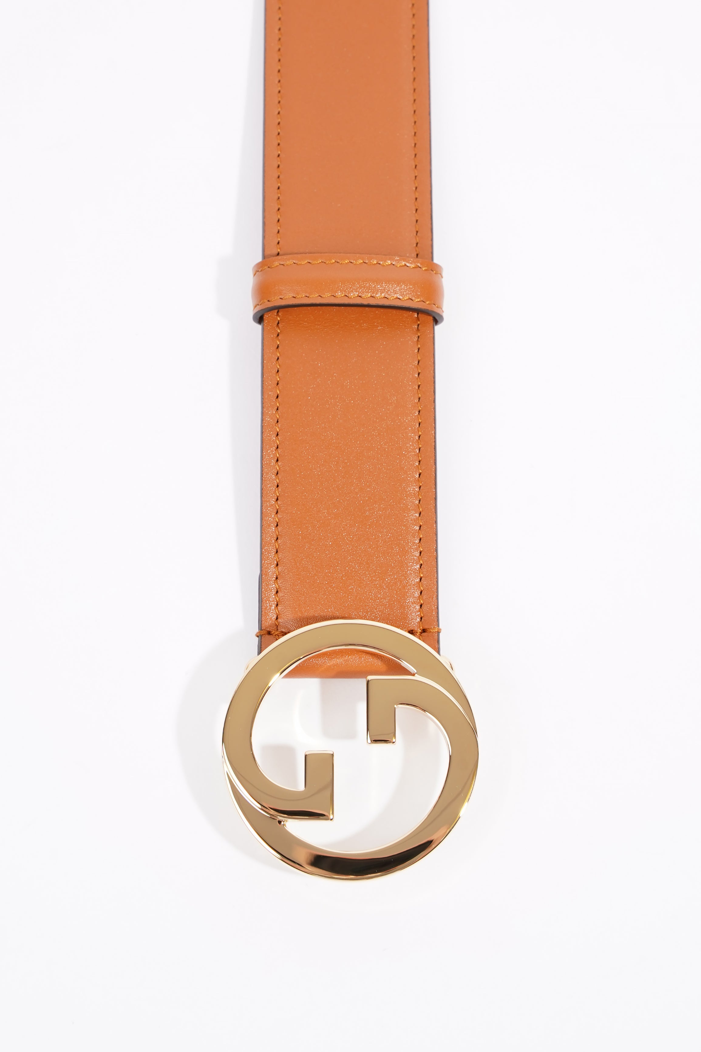 Gucci Interlock GG Belt Tan Leather 100cm