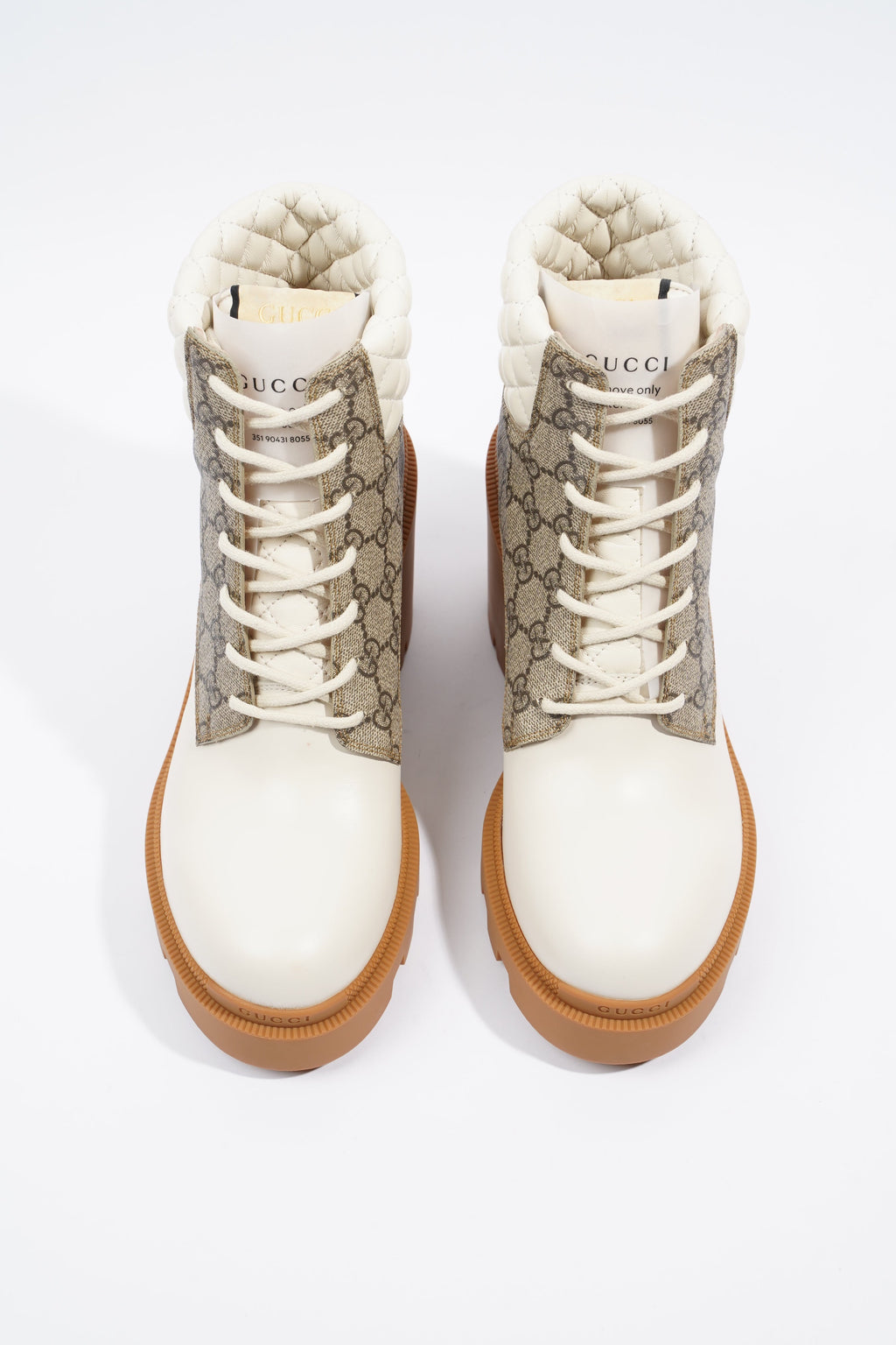 Gucci GG Ankle Boot White / Supreme Leather EU 41 UK 8