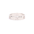 Gucci Hammered ring band silver White Gold