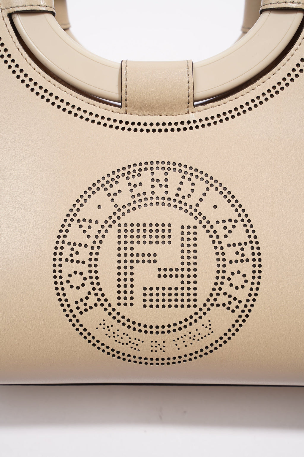 Fendi Runway Shopping Bag Cream Leather