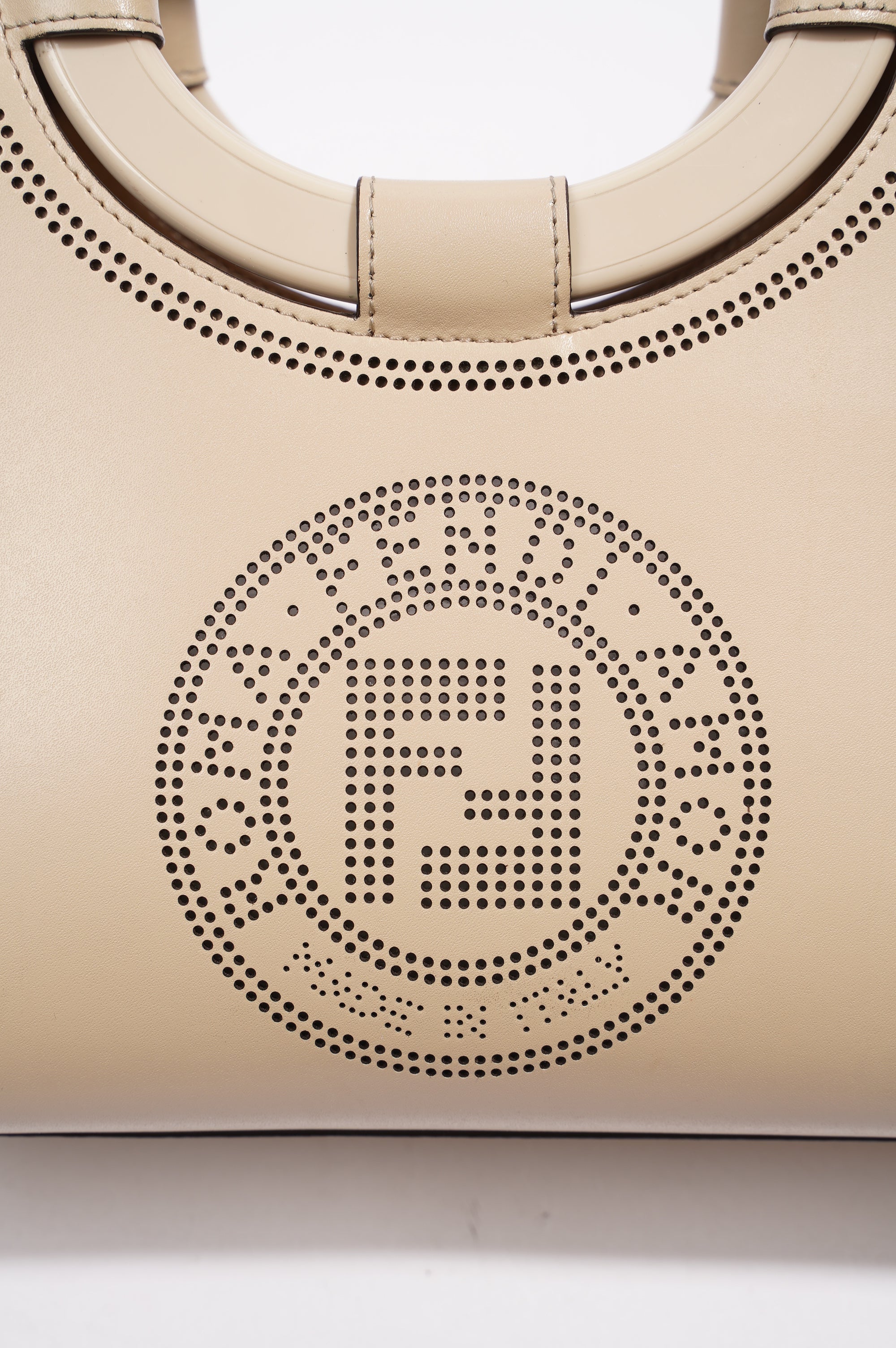 Fendi Runway Shopping Bag Cream Leather