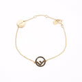 Fendi F Bracelet Gold / Black Base Metal