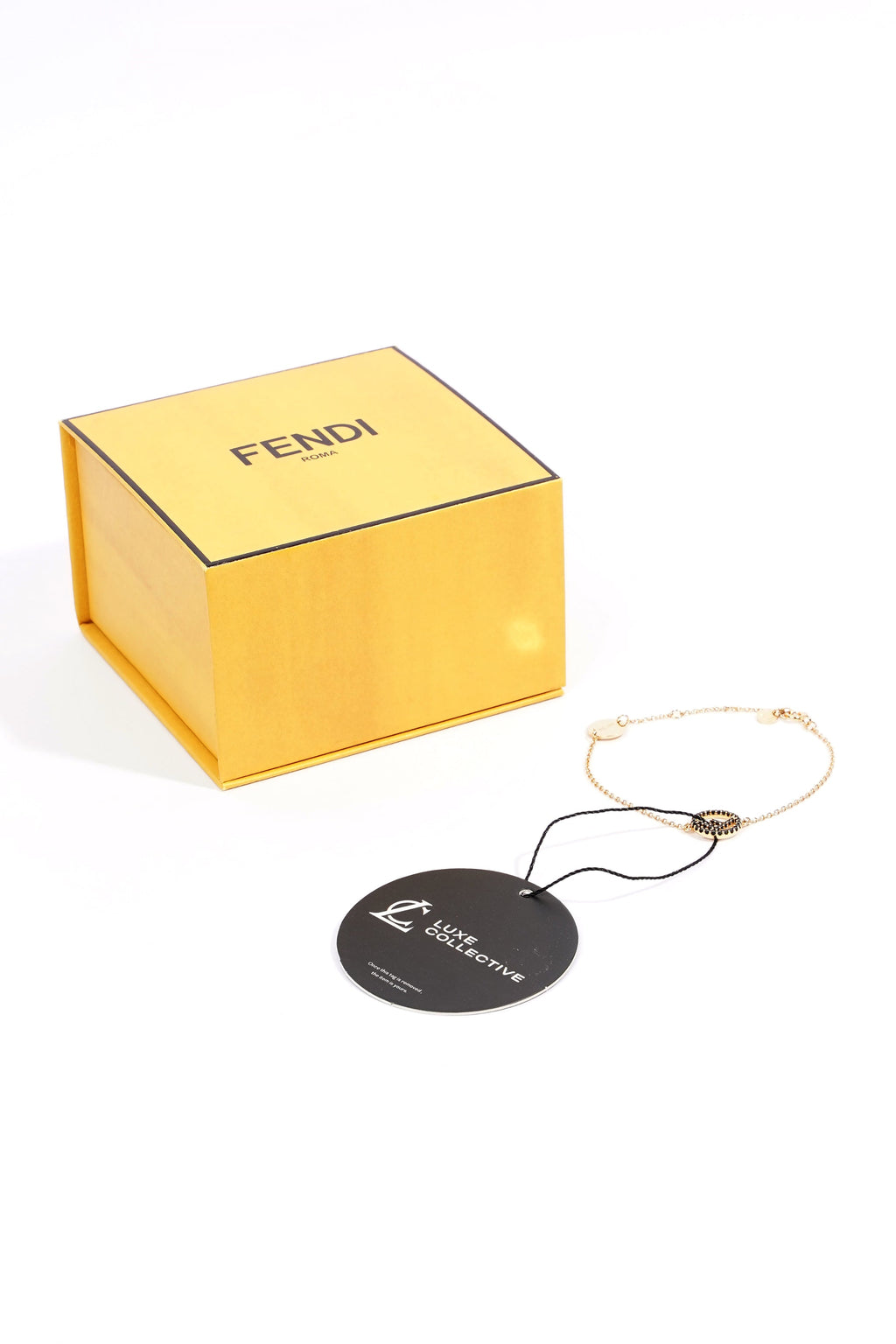 Fendi F Bracelet Gold / Black Base Metal