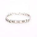 Gucci Ghost Chain ID Bracelet Silver Silver Sterling 17cm