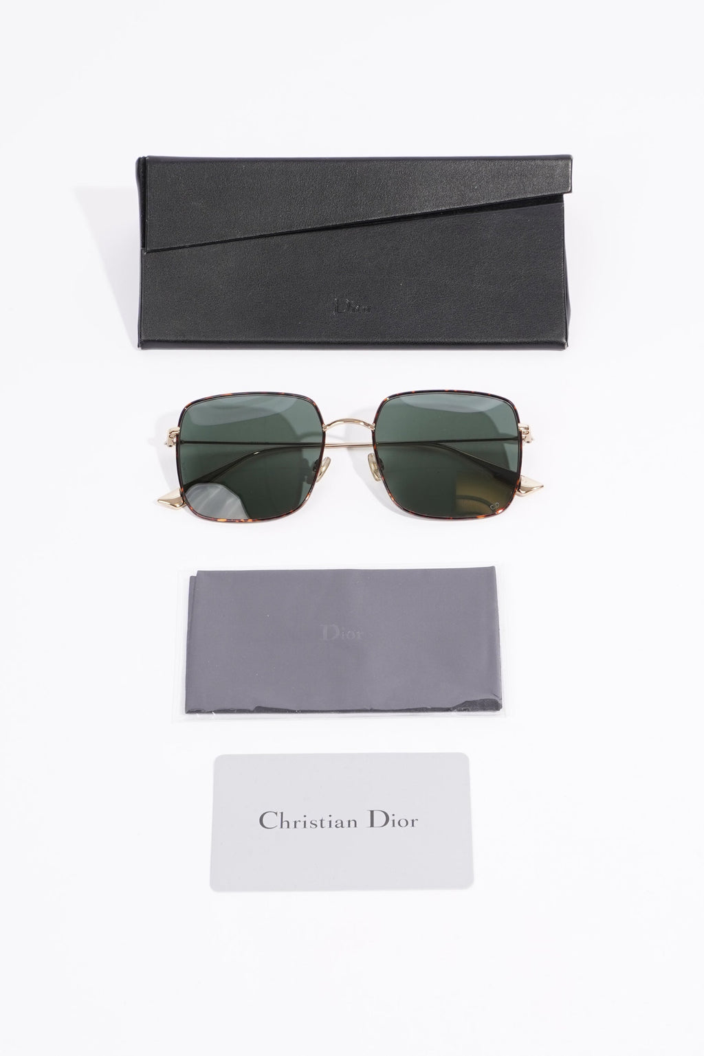Christian Dior Stellaire Sunglasses Silver / Tortoise Shell Base Metal 146