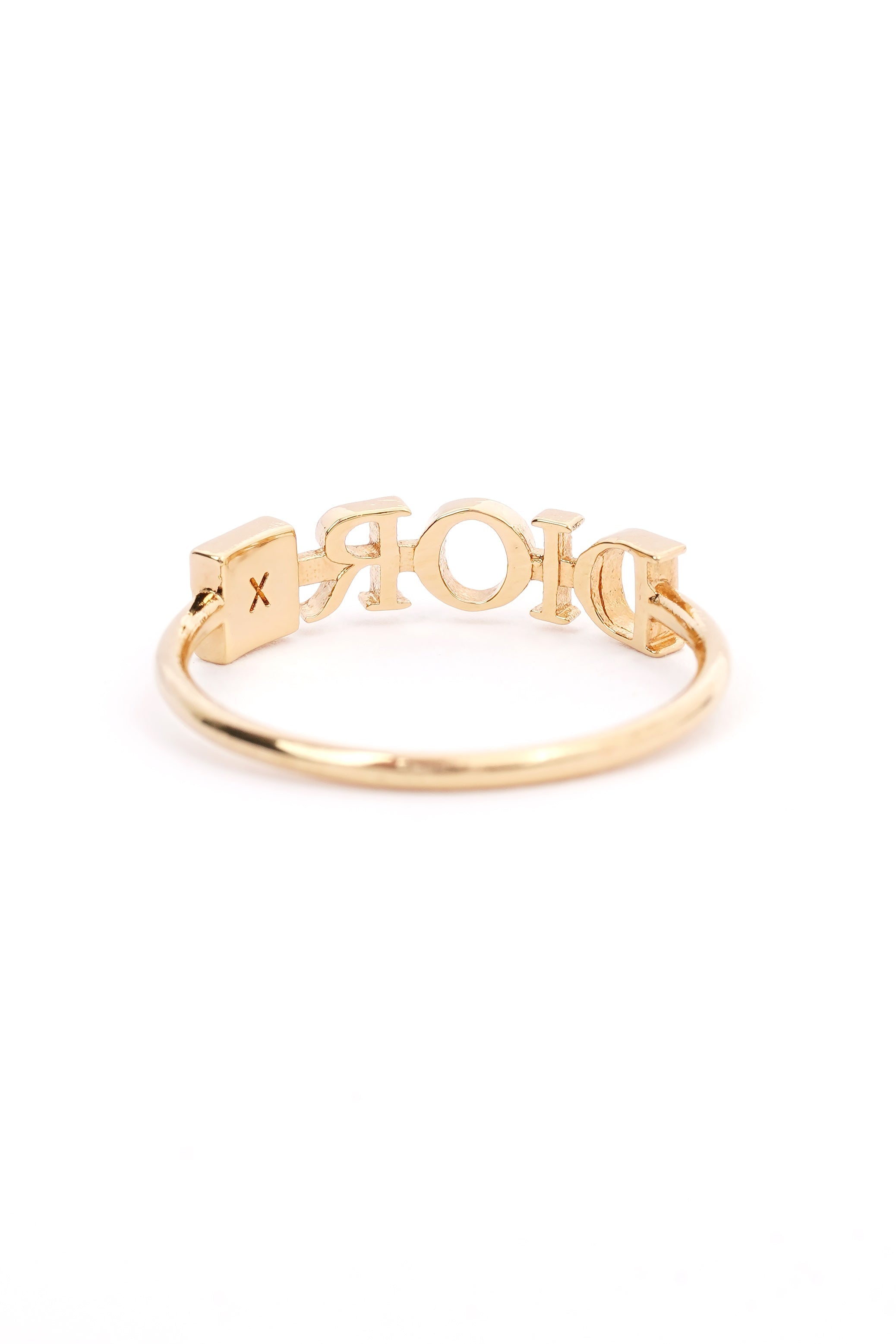 Christian Dior Dior Letters Ring Gold Base Metal P