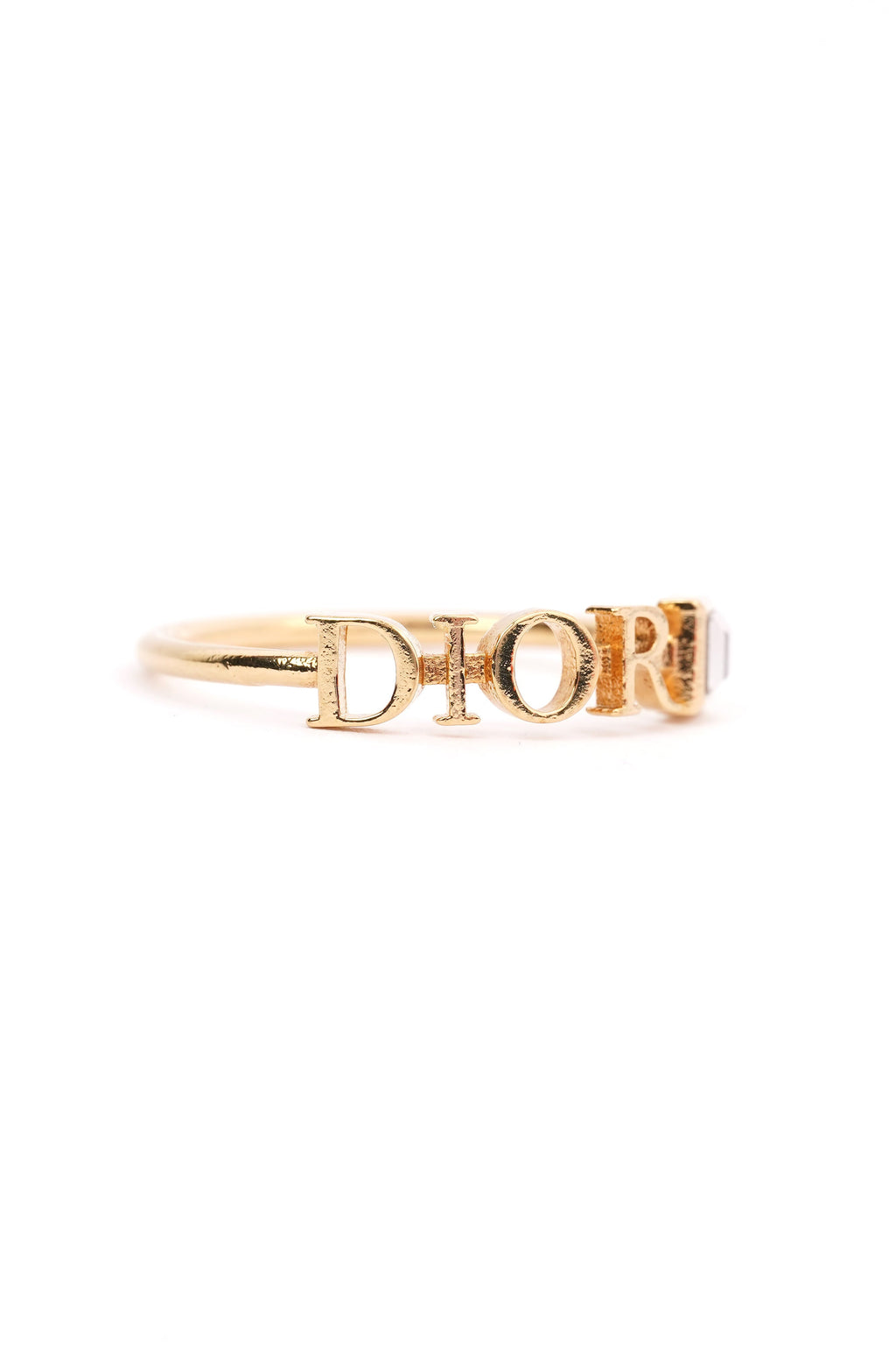 Christian Dior Dior Letters Ring Gold Base Metal P